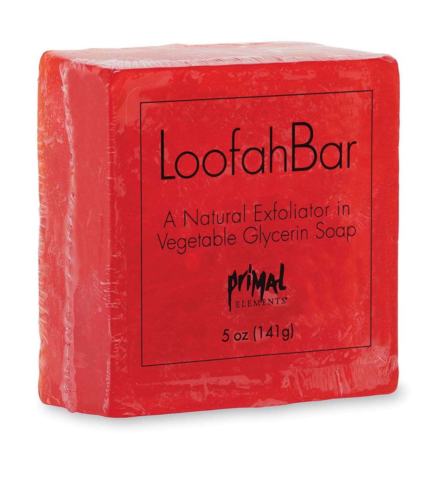 Primal Elements Watermelon Loofah Bar Soap 5 oz - Exfoliating Bath Soap - Buy Online on GoSupps.com