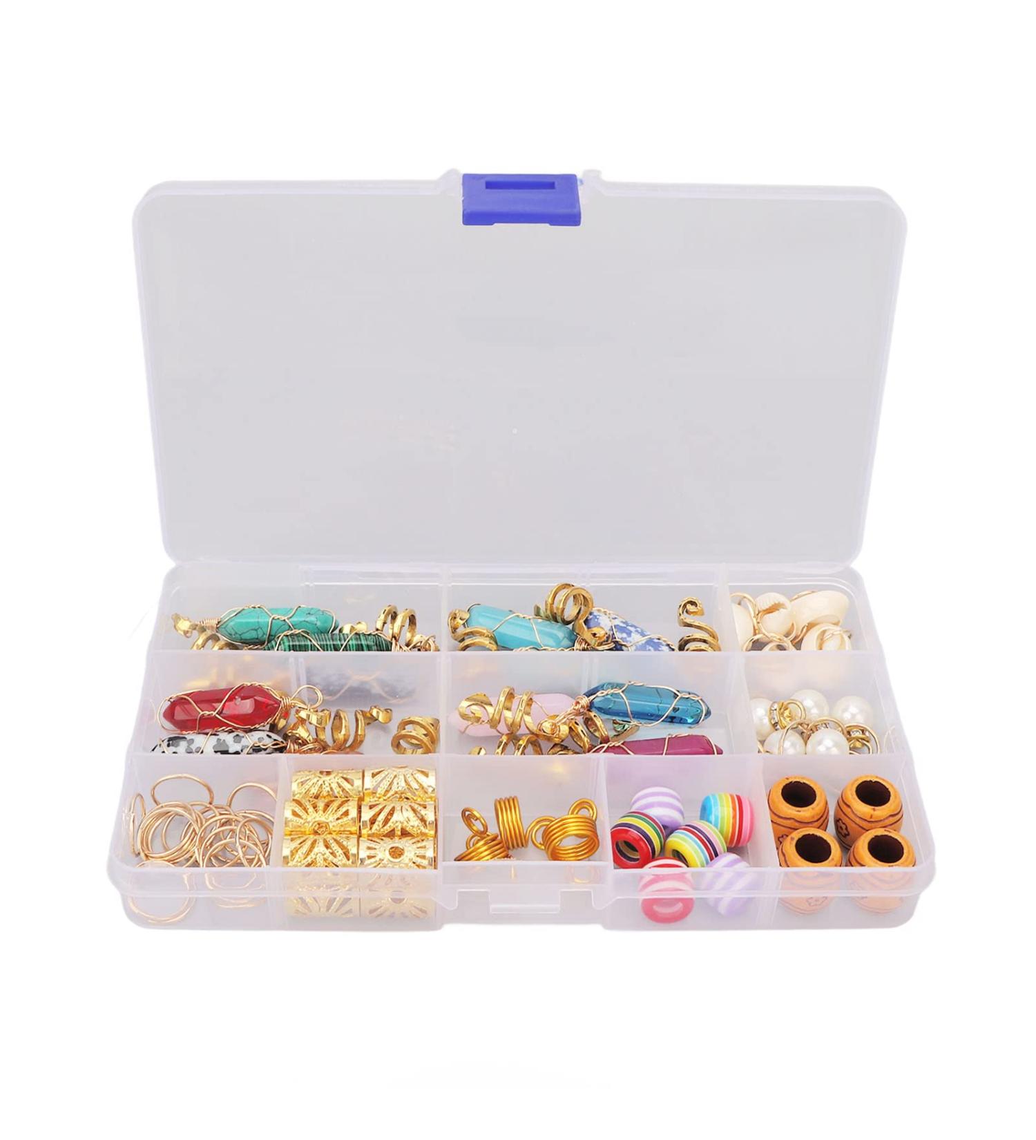Dreadlocks Hair Jewelry Set with Storage Box Hair Braid Rings for Various Hairstyle Stylish Hair Coils for Hair Decoration Gifts for Women Girls Kids - Buy Online on GoSupps.com