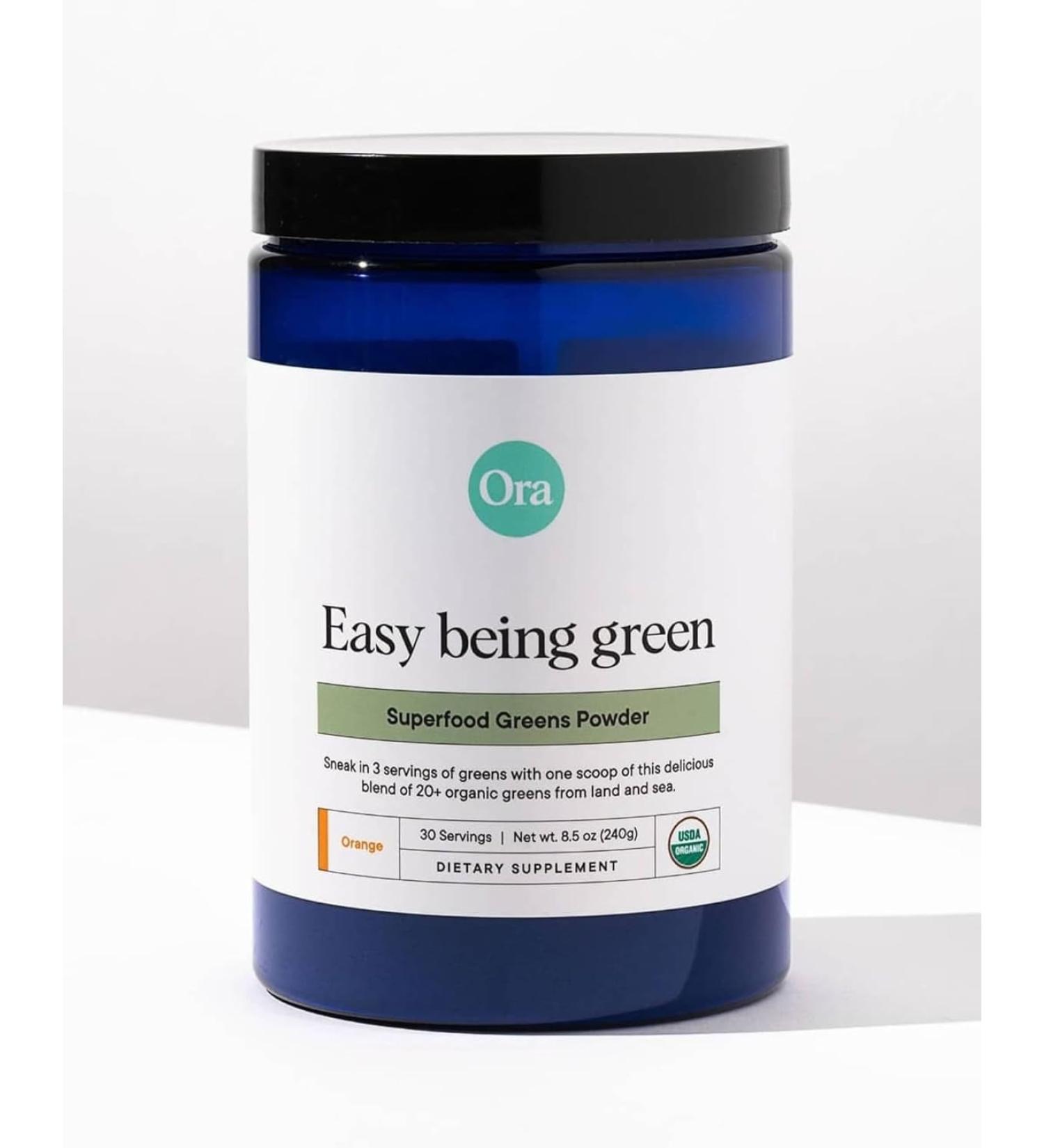 Buy Ora Easy Being Green Organic Alkaline Greens Powder with Citrus Flavor â€“ 240g - Buy Online on GoSupps.com