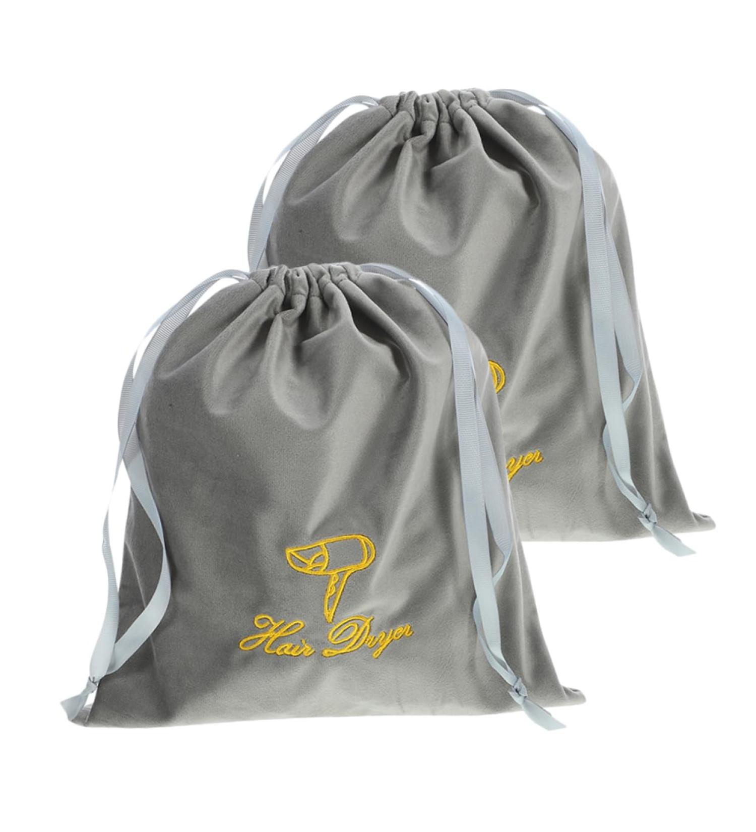 IWOWHERO 2pcs Hair Dryer Storage Bag Hair Dryer Bag Hair Dryer Drawstring Bags Drawstring Storage Bag Hair Dryer Travel Bag Drawstring Pouch Storage Bag for Hair Dryer Blow Dryer Pouch 30.00X25.00X0.50CM Grey - Buy Online on GoSupps.com