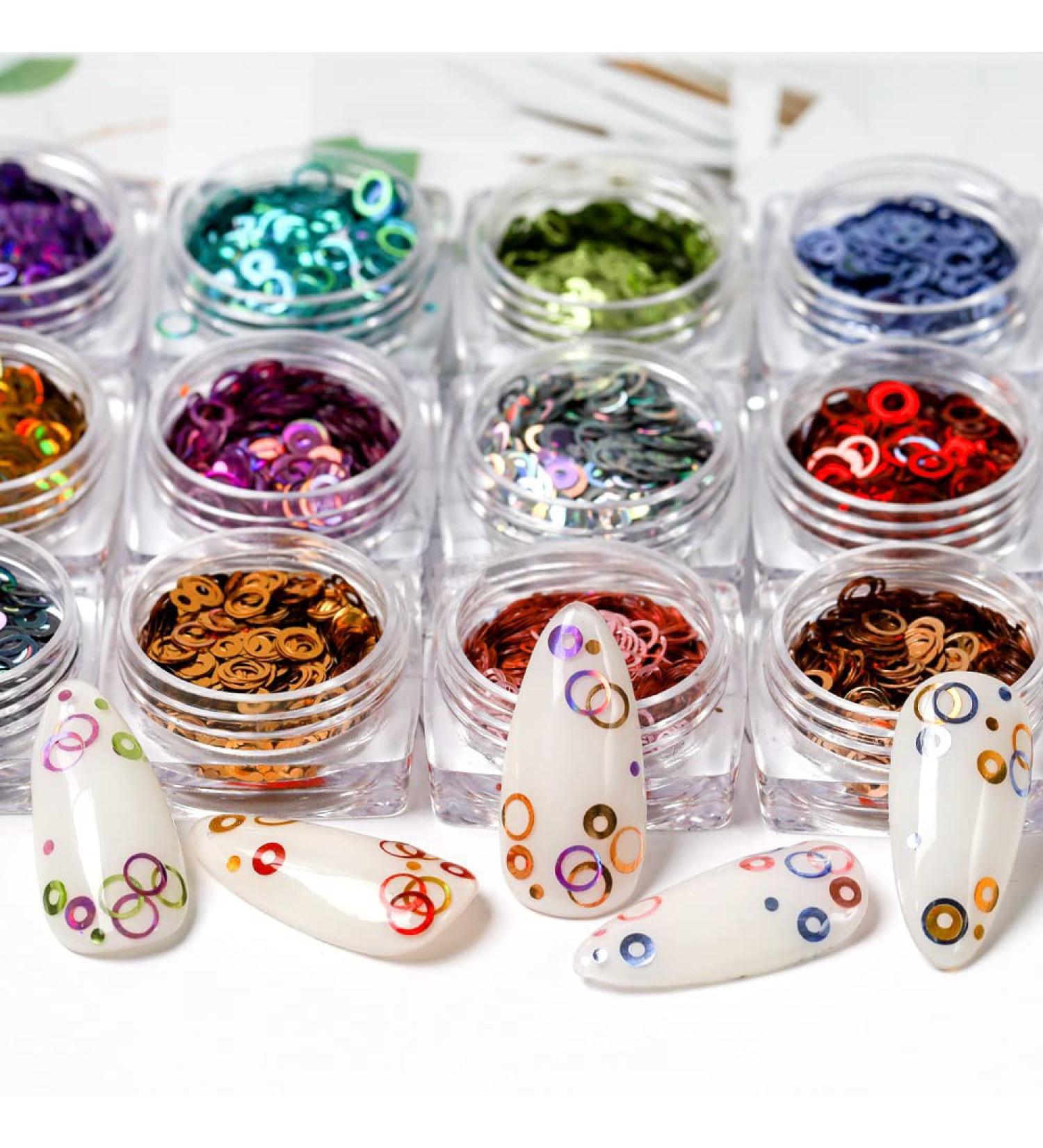 Special Color Shifting Series Round Circle Shape Sequins Glitters for Festival Rave Beauty Nail Art Decoration C-BSL (12 Colors Set) - Buy Online on GoSupps.com