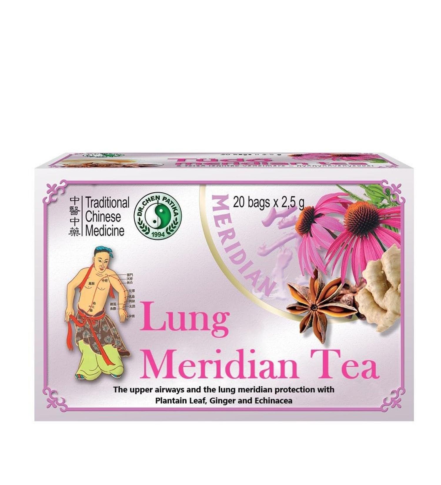 Dr Chen Lung Meridian Tea Natural Traditional Herbal Blend Lung Health Support 20 Teabags - Buy Online on GoSupps.com