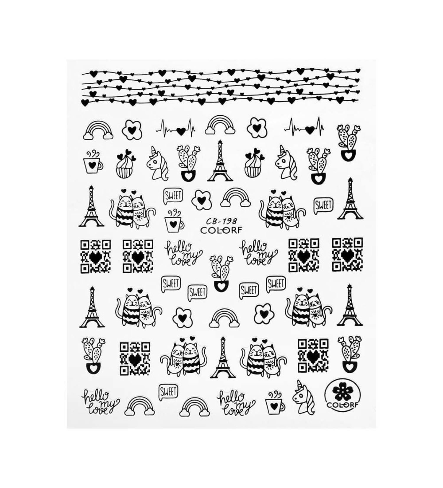 for Acrylic Nails Self-Adhesive Nail Decoration Manicure Nail Art Decals Black Rose Nail Stickers Nail Art(Type 3) - Buy Online on GoSupps.com