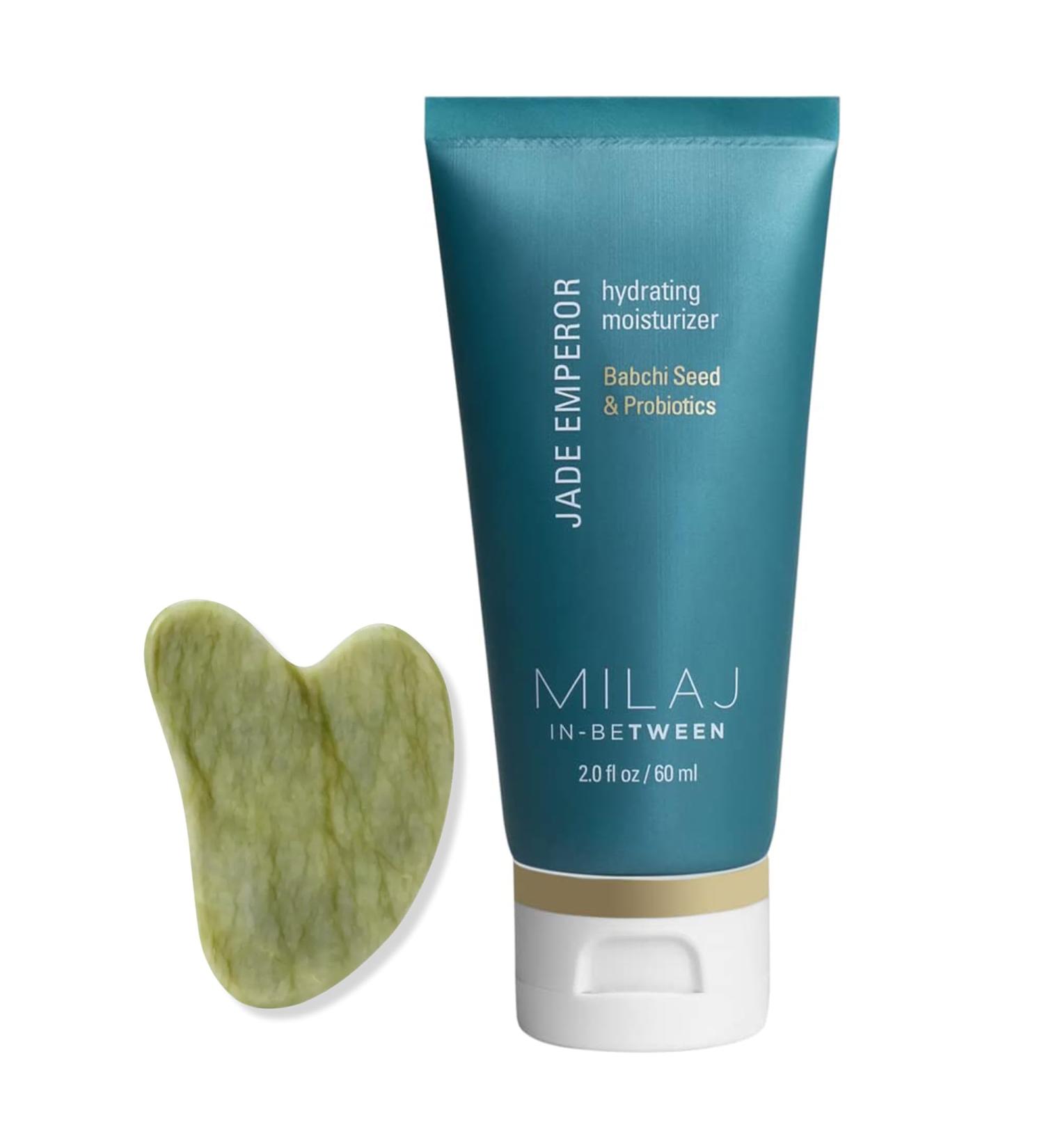 MILAJ Jade Emperor Hydrating Face Cream | Lightweight Moisturizer for Kids & Teens 5-15 | Brighten & Nourish Skin + Gua Sha Tool | Clean Skincare - Buy Online on GoSupps.com