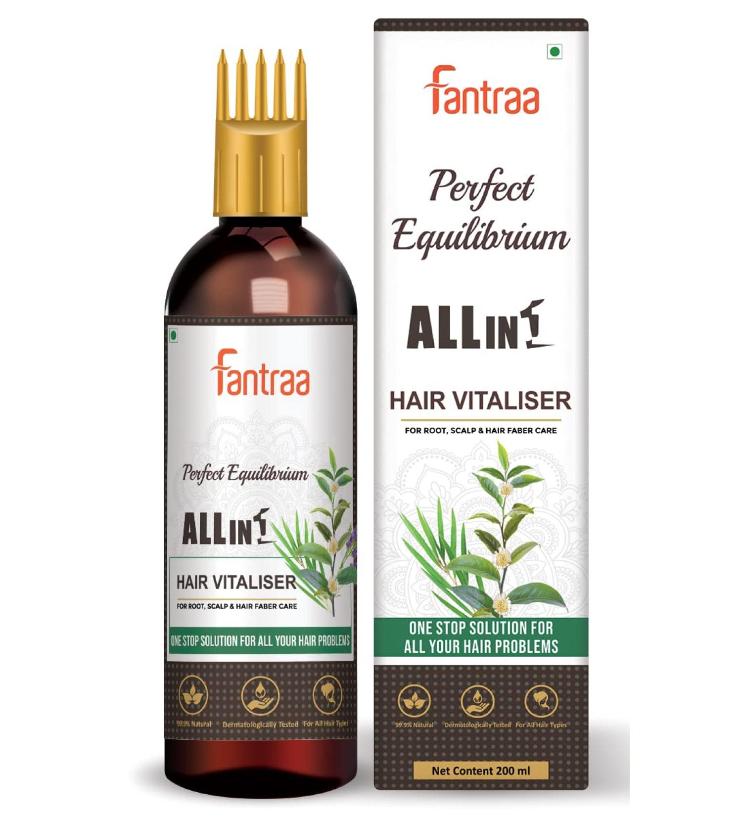 All-in-One Hair Vitaliser Oil for Root Scalp & Fiber Care - 200ml with Comb Applicator | Shop Internationally - Buy Online on GoSupps.com