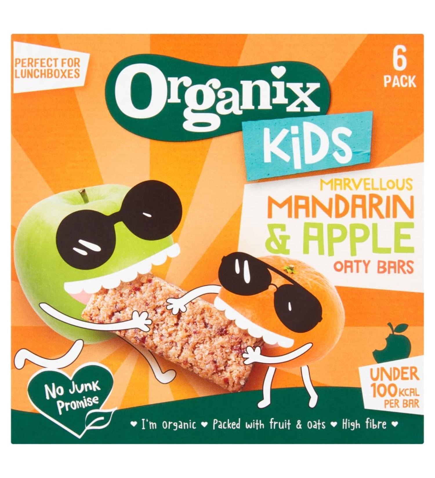 Organix Kids Marvellous Mandarin & Apple Oaty Bars 6 x 23g (138g)