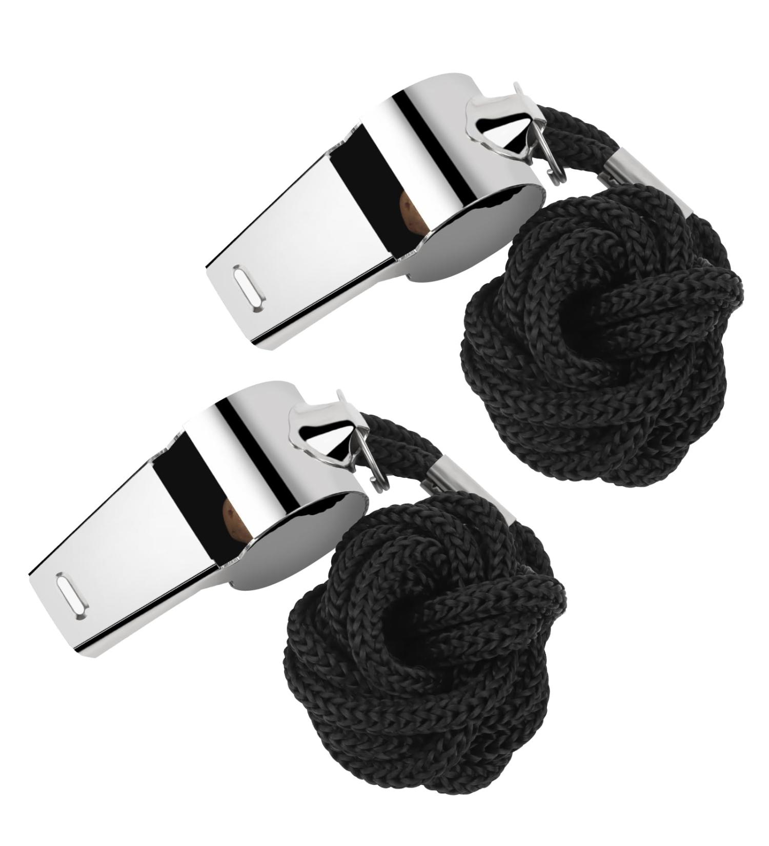2-Pack Stainless Steel Trill Whistle - Durable Sports Pipes for Referees & Officials | Perfect Metal Gift - Buy Online on GoSupps.com