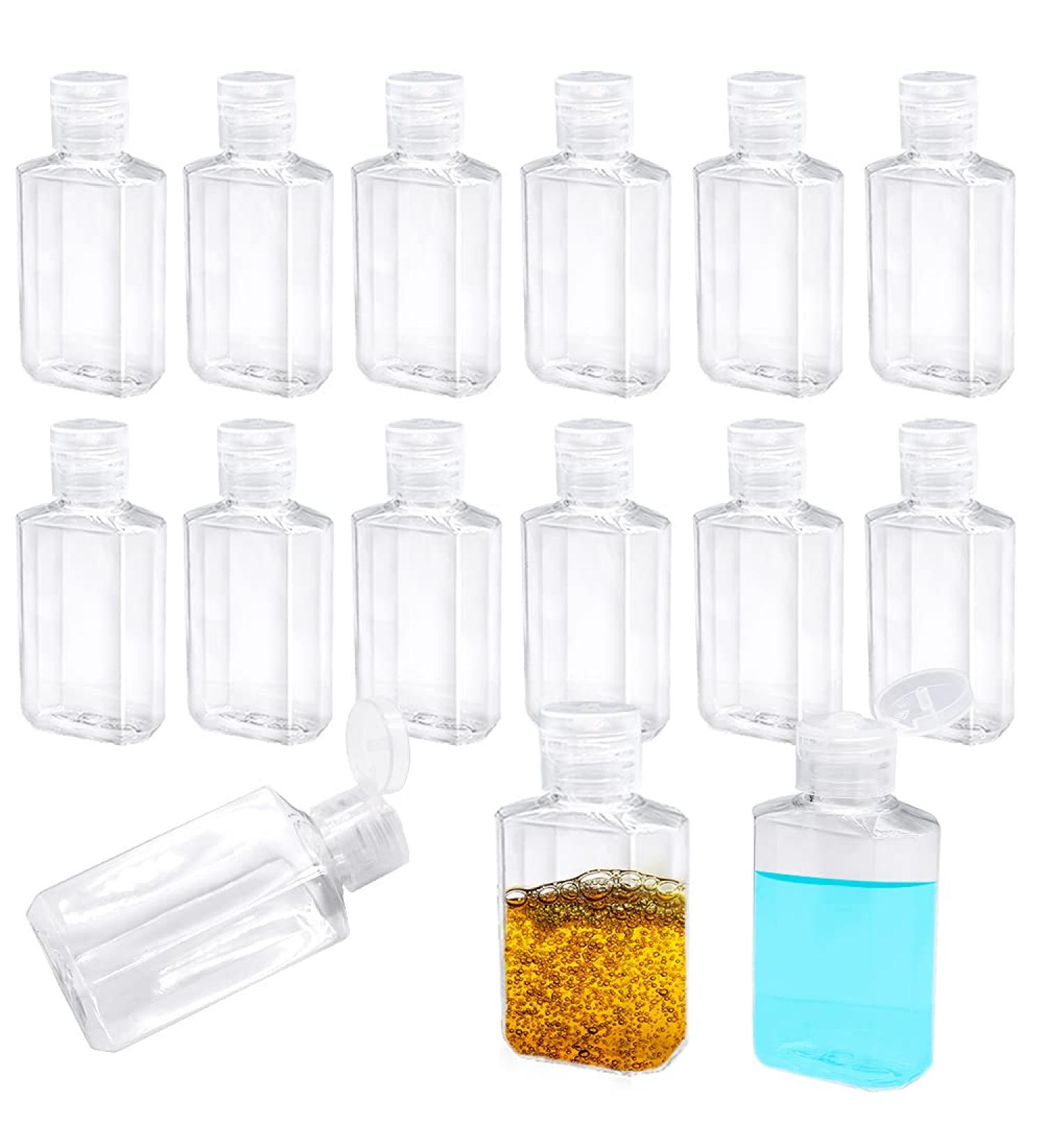 40 Pack 2 Oz Refillable Hand Sanitizer Bottles with Flip Cap - Clear Portable Containers for Shampoo, Soap, Toner & Lotion - Buy Online on GoSupps.com