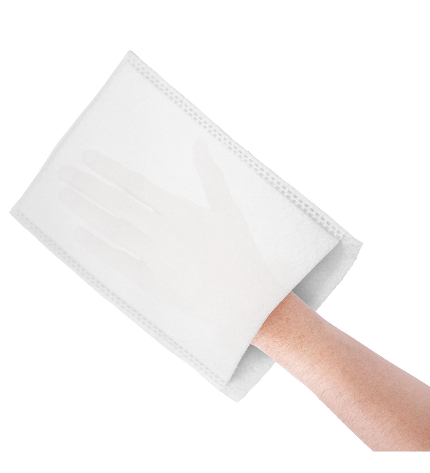 Sofex Once Wash Gloves - 100 Soft Fleece Disposable Washcloths for Body Care Cosmetics & Babies | 15x22 cm Highly Absorbent - Buy Online on GoSupps.com