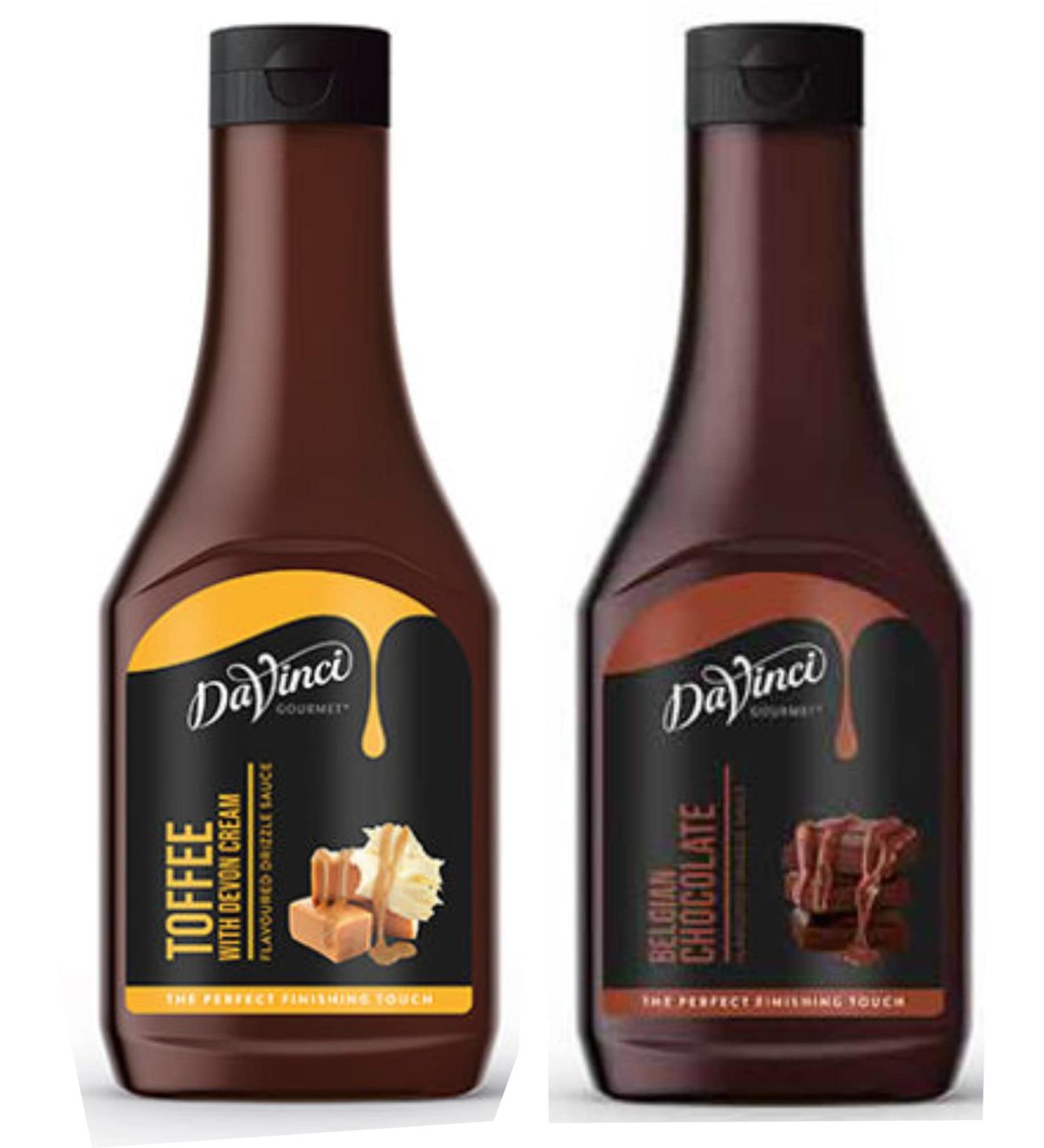 DaVinci Gourmet Chocolate and Toffee Flavour Dessert Sauce and Drizzle Sauce Restaurant Quality sauce.