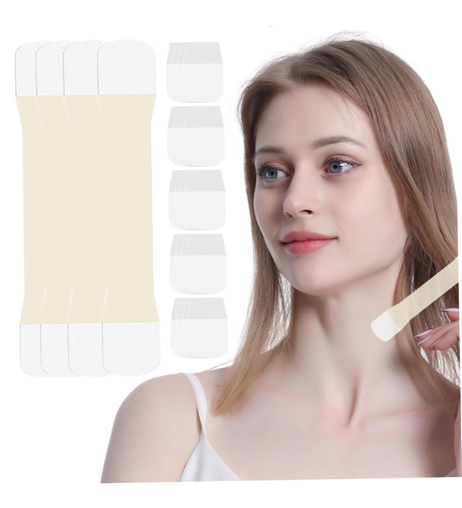 KUYYFDS Neck Tape Lifting Invisible 4Pcs Neck Lift Tape with 20 Replacement Pads Anti-Wrinkle Neck Lifting Tape Strong Adhesion Neck Tape Bands for Neck Firming Lifting - Buy Online on GoSupps.com