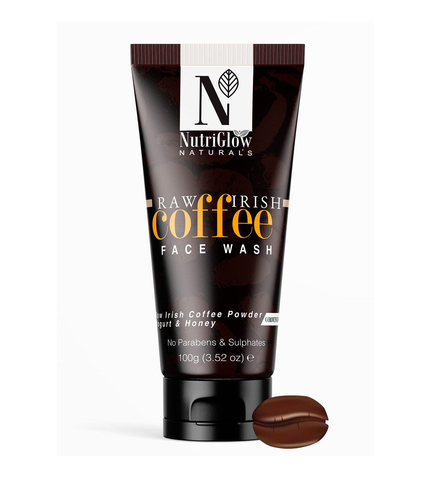 NUTRIGLOW Naturals Raw Irish Coffee Face Wash 100 gm - Blackhead Removal & Deep Cleansing - Best for Glowing Skin - Buy Online on GoSupps.com