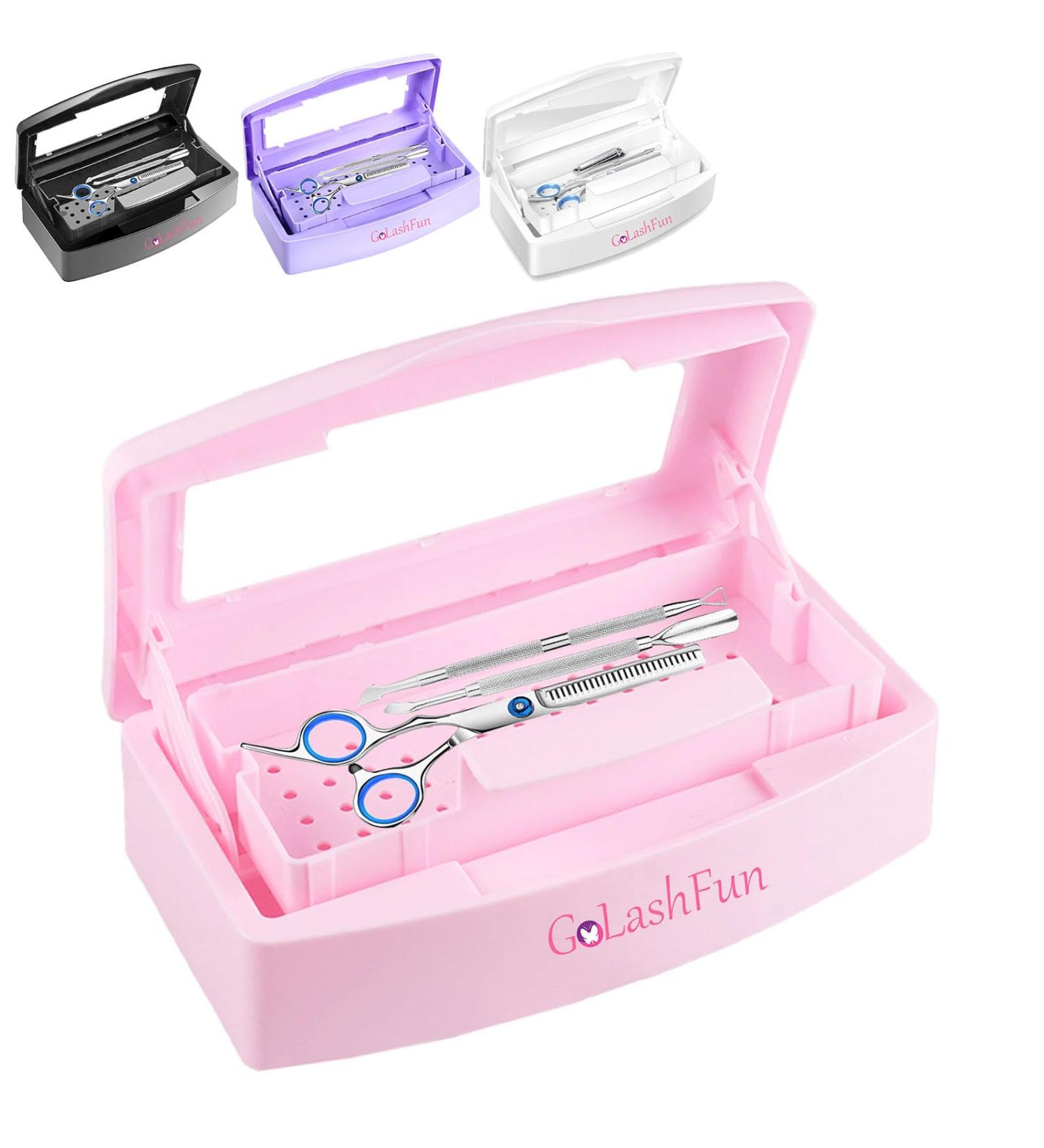 Sterilizer Tray for Nail Tools - Professional Pink Lash Tweezer Extension Sterilizer Box | Essential Esthetician Supplies - Buy Online on GoSupps.com