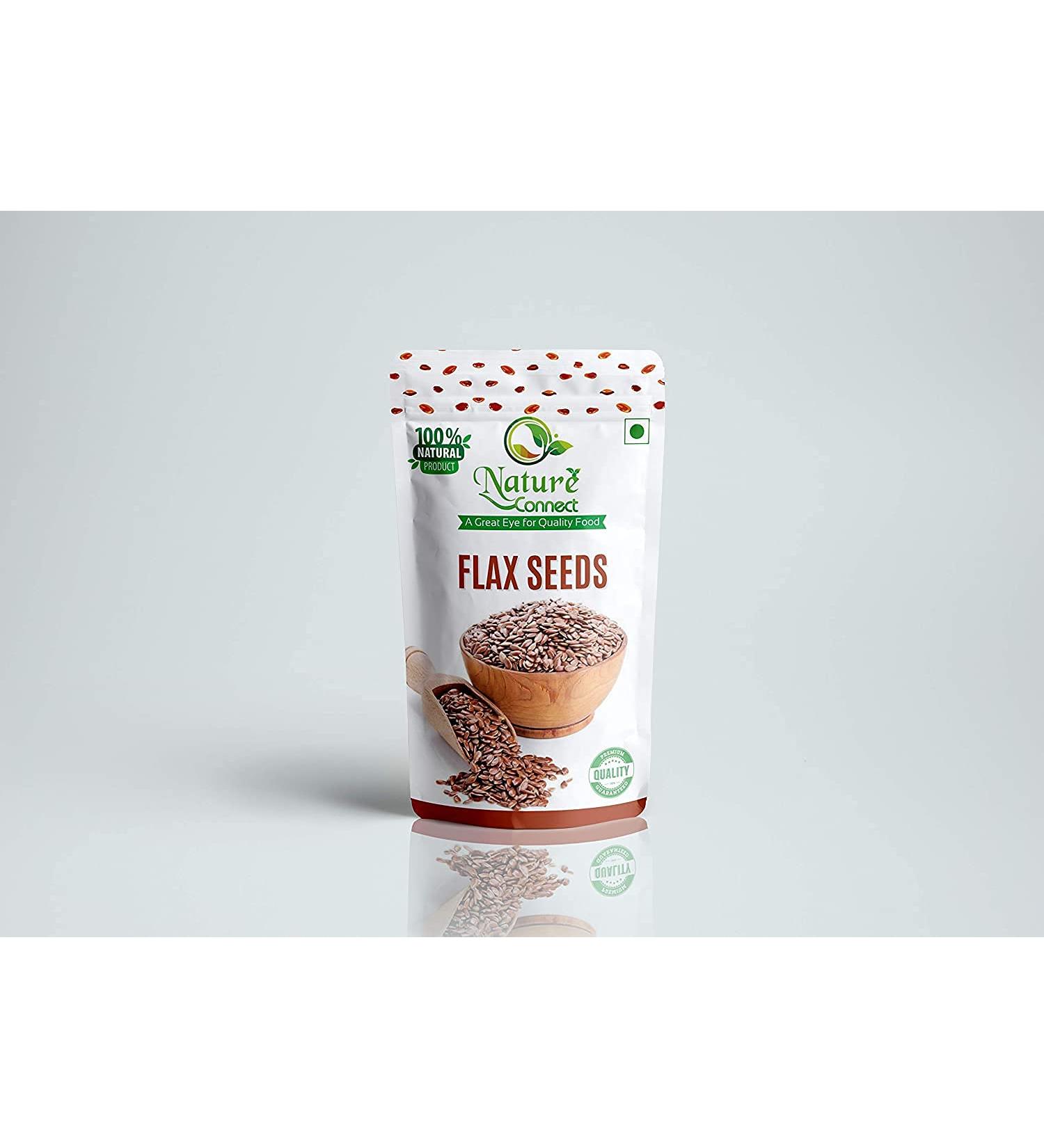 Nature Connect Flax Seeds Fibre Rich Alsi Raw Flax Seeds for Weight Loss - 1 Kg_Packing May Vary 1000 gram