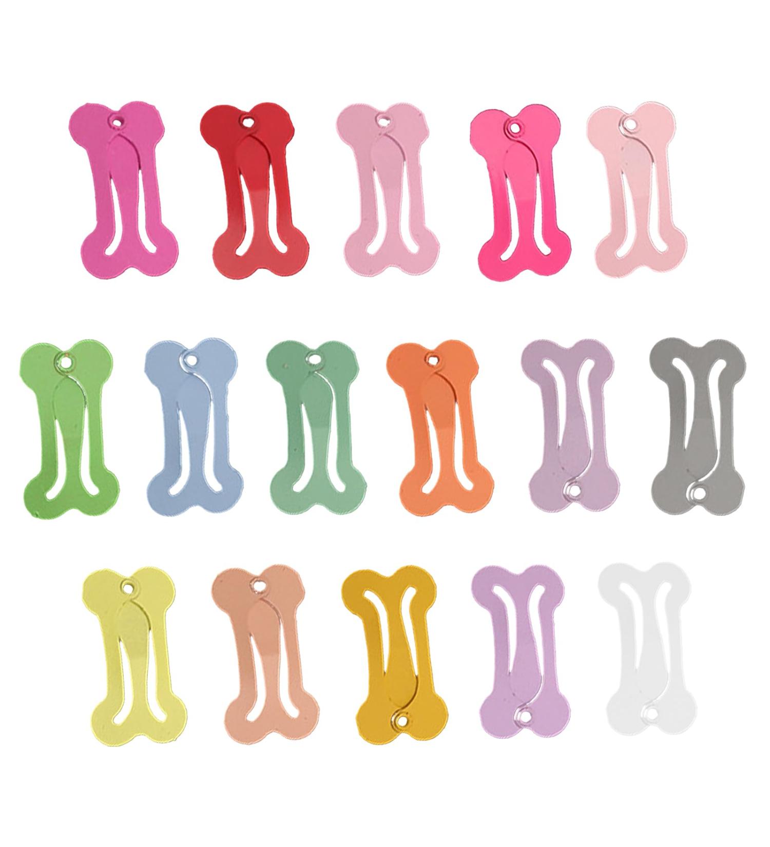 Larfraecy 16 PCS Dog Hair Clips Bone Shaped Pet Hair Barrettes Candy coloured kids hairpin bone bb clip pet hair accessories Mini Pet Hair Clip Bone Multi-colored hair accessories for dogs - Buy Online on GoSupps.com