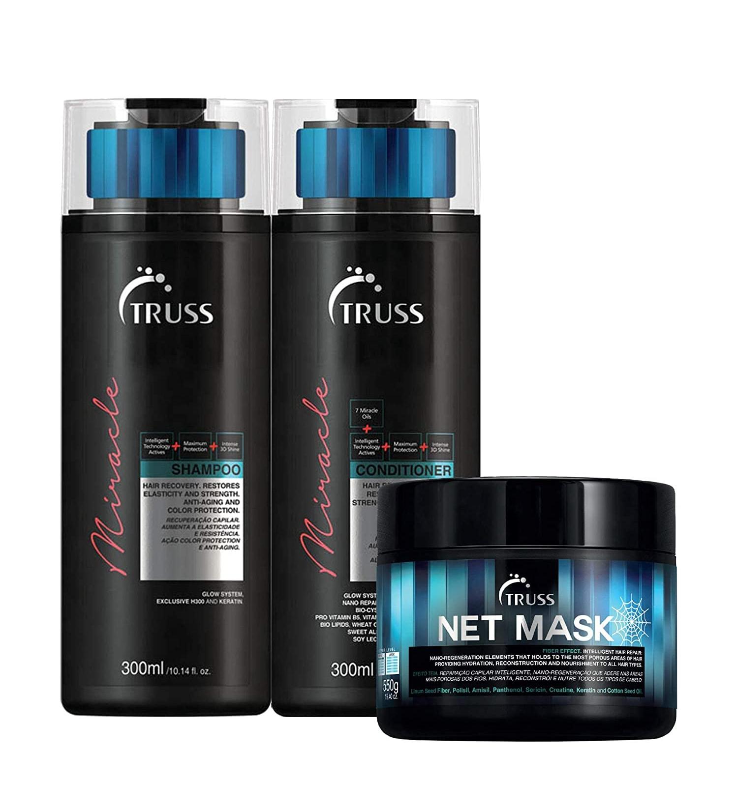 TRUSS Miracle Conditioner and Shampoo Set Bundle with Hair Mask - Buy Online on GoSupps.com