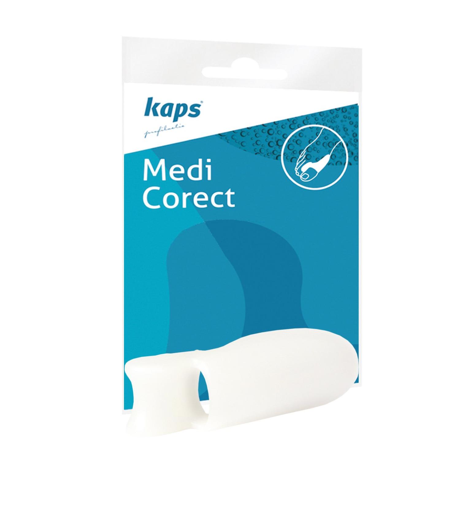 Kaps Hallux Valgus Toe Spreader with Cap | BPA-Free Soft Silicone Gel | Universal Size | Medi Correct - Buy Online on GoSupps.com