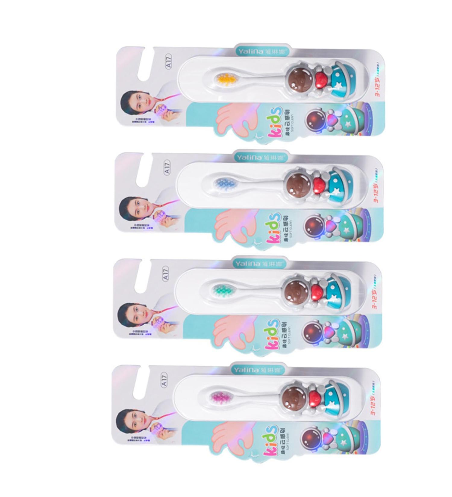 Buy Soft Bristle Toothbrush for Kids | Cartoon Astronaut Toddler Toothbrush in Blue - Gentle & Effective Cleaning - Buy Online on GoSupps.com