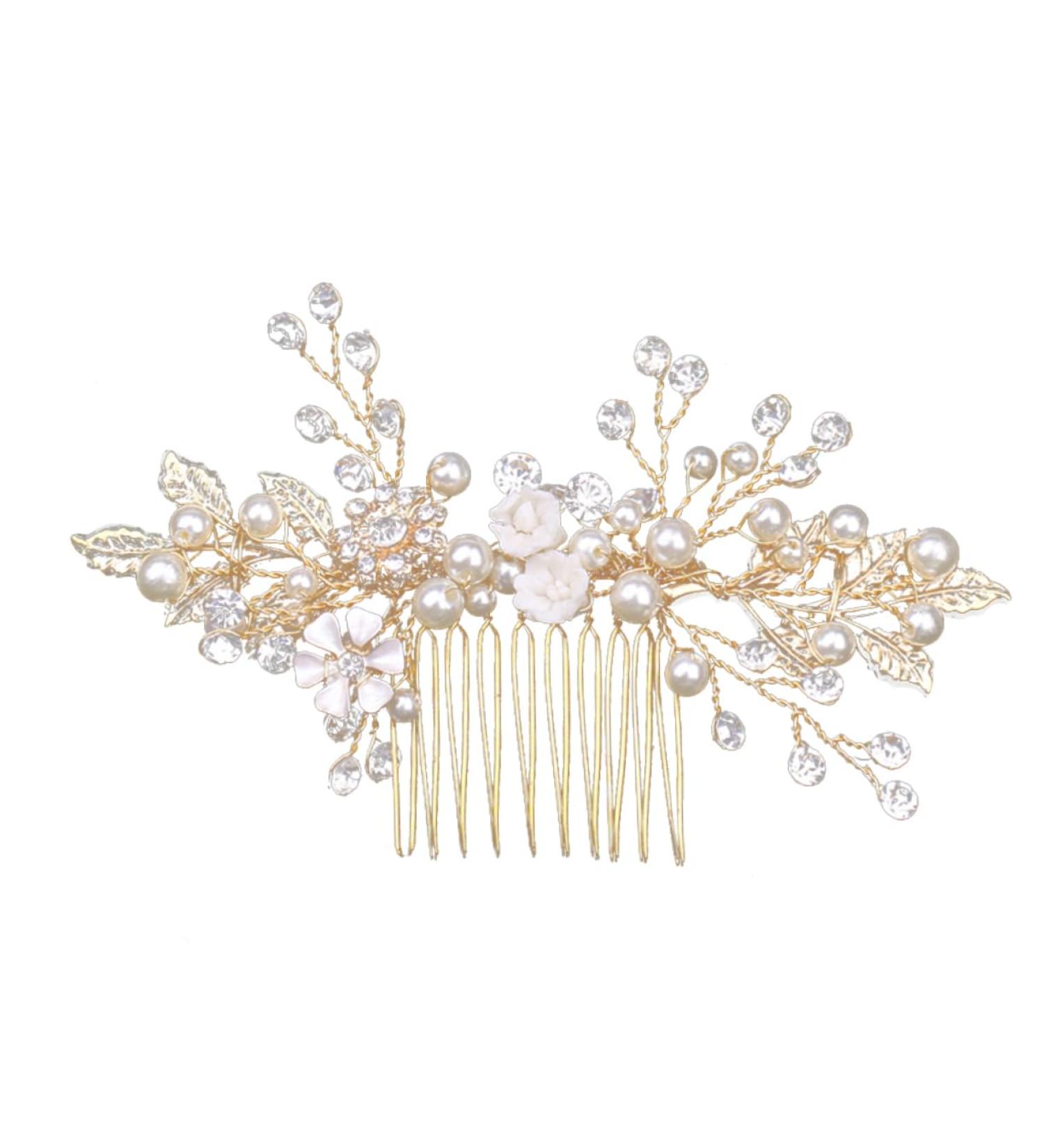 DOITOOL Women Hair Comb Alloy Hair Comb Bridal Hair Comb Crystal Hair Comb Hair Accessories Women's Headgear Wedding - Buy Online on GoSupps.com