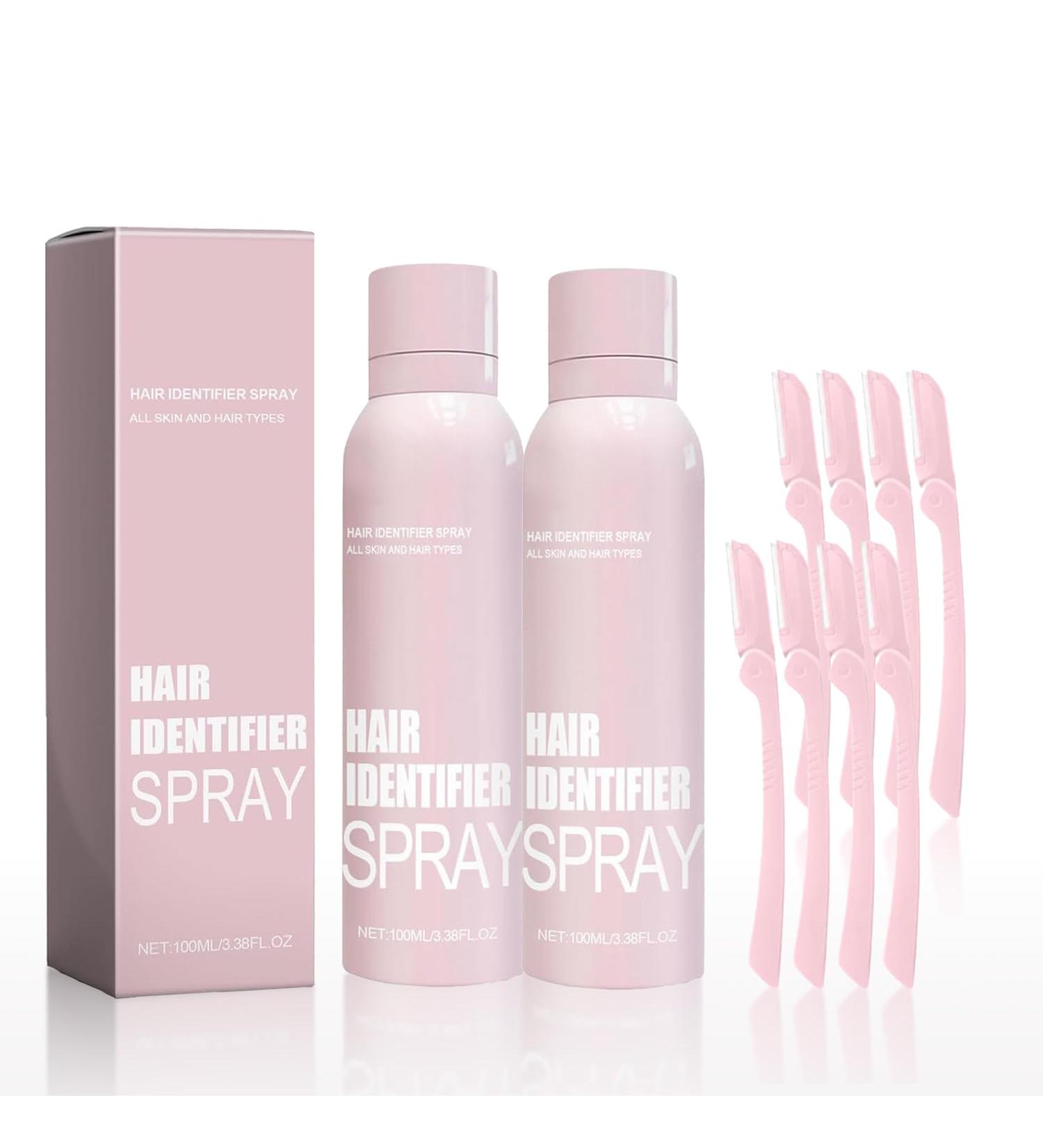2pcs Hair Identifier Spray for Face Shaving Skin Body Hair Identifying Spray With Razors Hair identifier Spray for Face Dermaplaning Moisturizing and Skin Care Dermaplaner Spray(Spray Plus Razor) 2 pcs - Buy Online on GoSupps.com