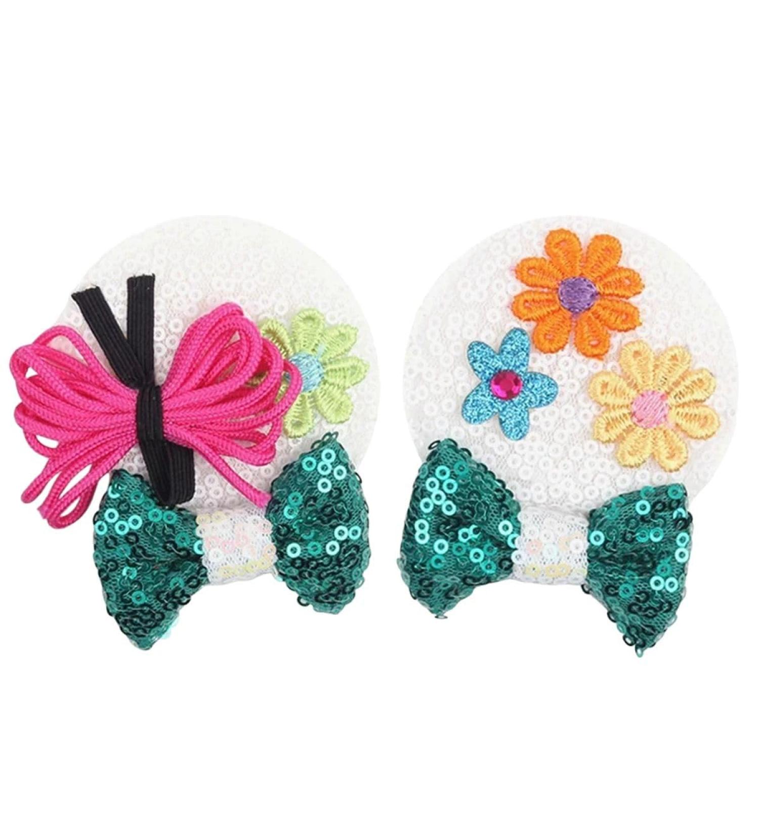 New 2025 New Flower 2.8"Mouse Ears Barrettes Hair Clips For New For Fashion Sequins Bow Decoration Festival Party Hairpins DIY Hair Accessories Jewelry Fashion Accessories Creative Gift - Buy Online on GoSupps.com