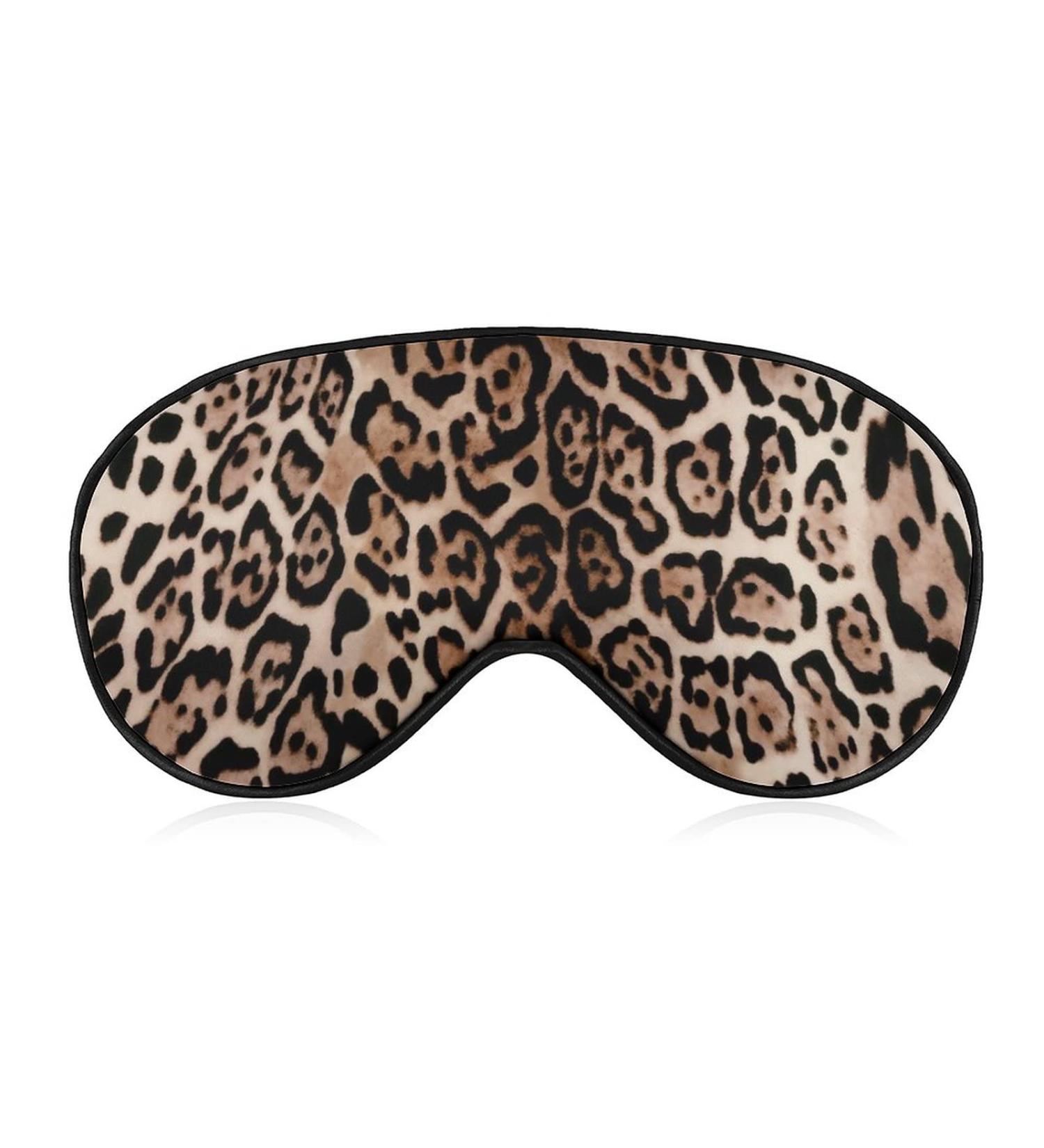 Leopard Skin Sleep Mask for Women | Adjustable Eye Shades with Elastic Strap - Comfortable Sleep Anytime - Buy Online on GoSupps.com