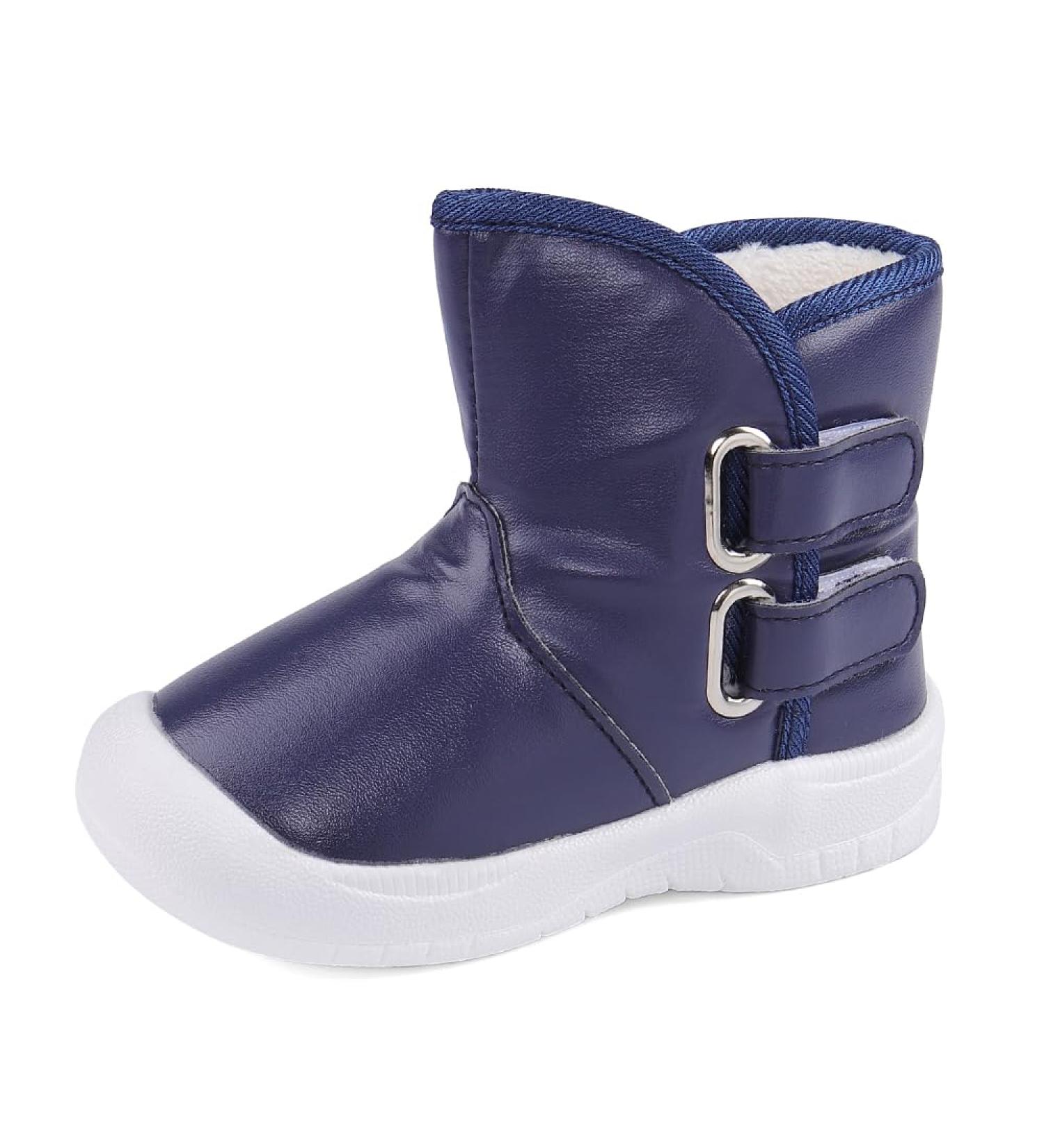 LACOFIA Toddler Snow Boots | Anti-Slip Rubber Sole | Waterproof & Warm | 6 UK Child | Navy Blue - Buy Online on GoSupps.com