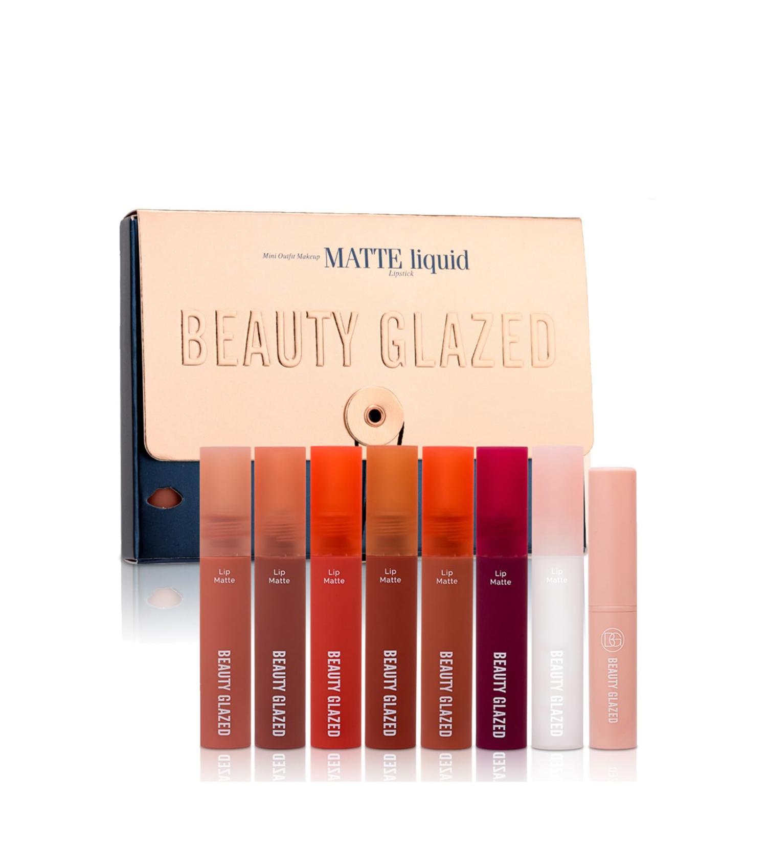 8 Pcs Matte Liquid Lipstick Set | Long-Lasting Waterproof Lip Gloss & Balm | Beauty Glazed Lip Cosmetics for Women - Buy Online on GoSupps.com