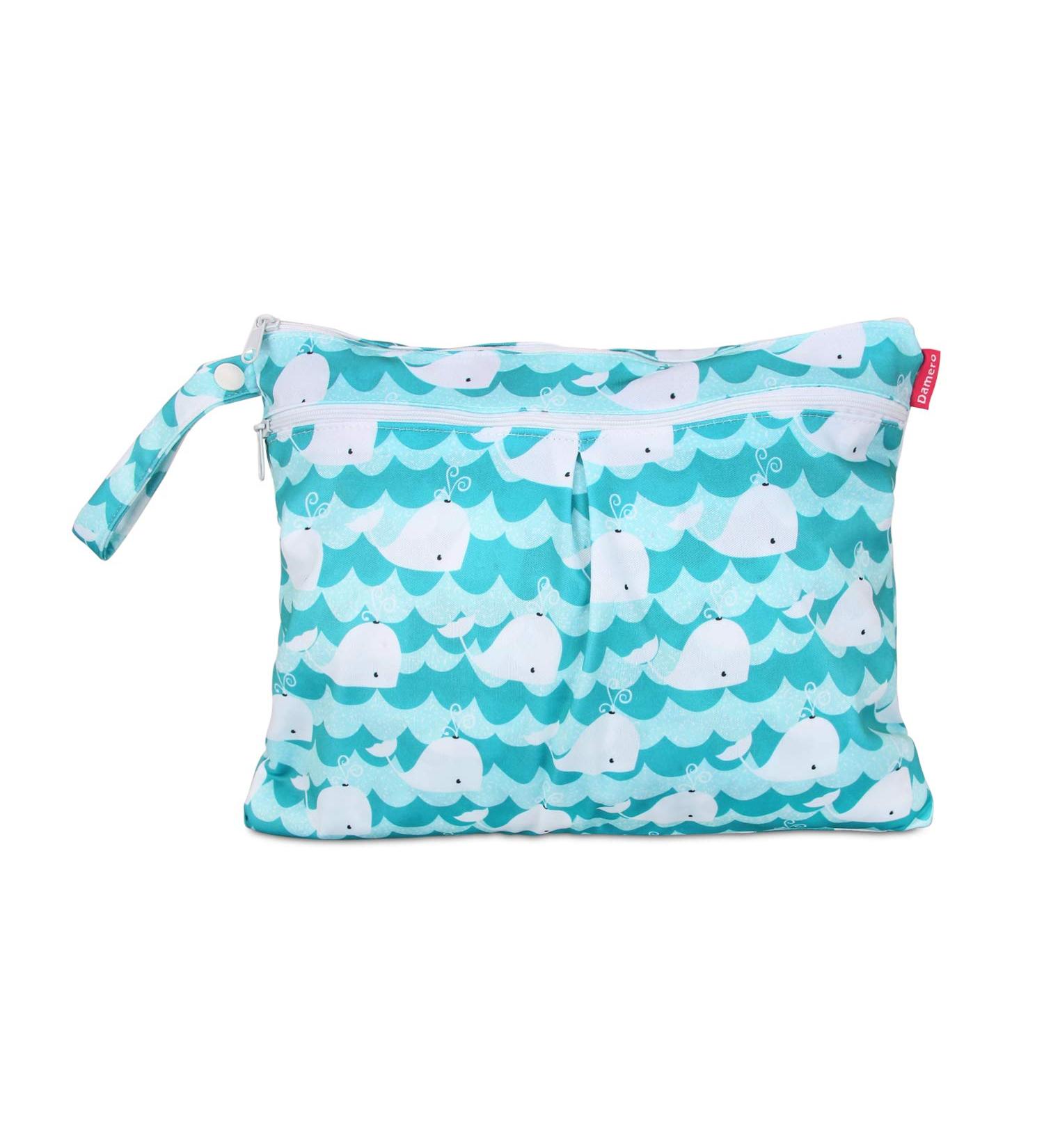 Damero Reusable Diaper Bag Wetbag - Perfect for Babies Dirty Clothes & Accessories | Cute Cat Design & Whale Print - Buy Online on GoSupps.com