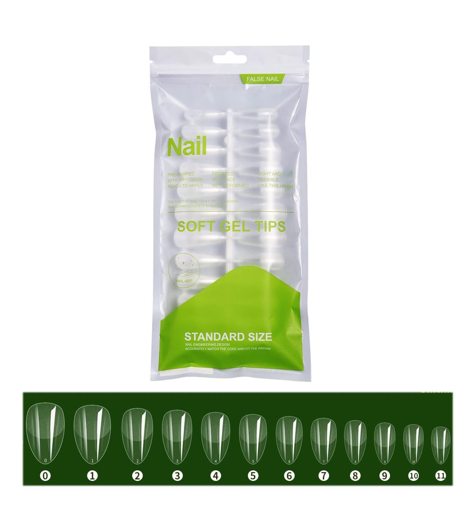 FEIlei Long Coffin Fakes Nail Tips Acrylic Press on Nails Clear Artificial False Nails - Buy Online on GoSupps.com