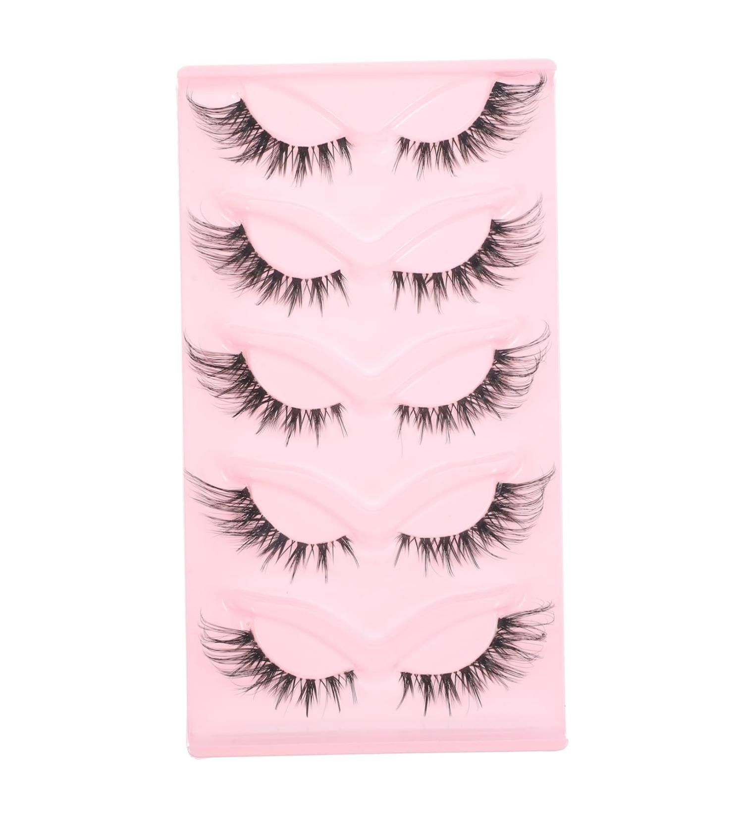 POPETPOP 5 Pairs False Lashes Fake Eyelashes False Eyelash Eyelashes Natural Look Eyelashes Bulk Makeup Lash Lashes in Bulk Eye Lash Extension Eye Lashes Extend Make up Artificial Fiber - Buy Online on GoSupps.com