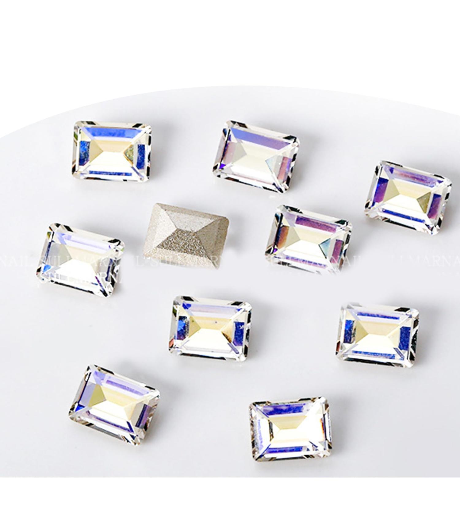 Crystal Nail Rhinestones Clear Nails Gems Stones 10Pcs Pointed Back Rhinestones Diamond Gems For Nail Art Supplies Nail Art Decorations Kits Nail Art Decorations Stickers ND947 - Buy Online on GoSupps.com