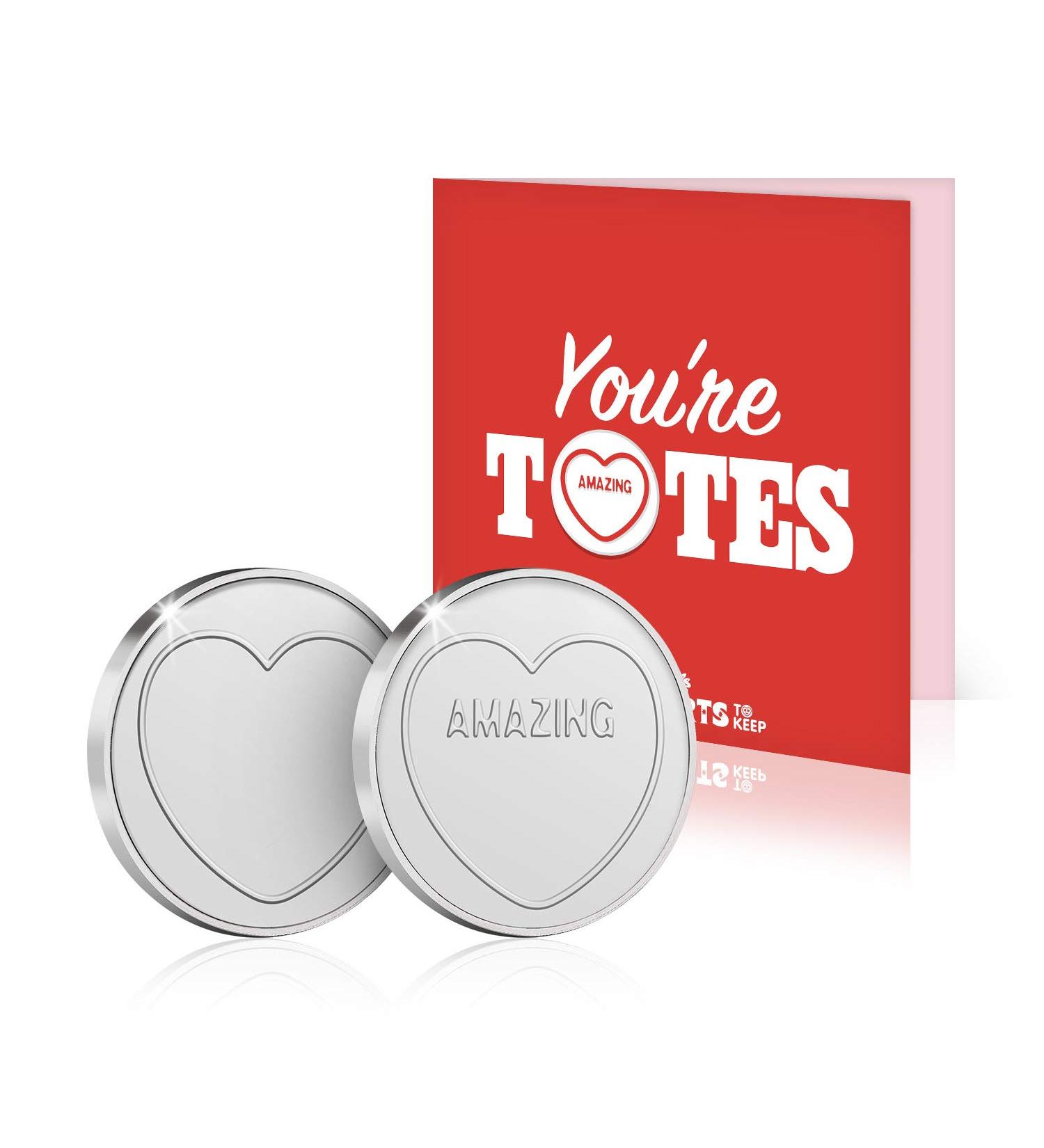 Love Hearts Personalised Valentines Greeting Card and Gift You're Totes Amazing - Buy Online on GoSupps.com