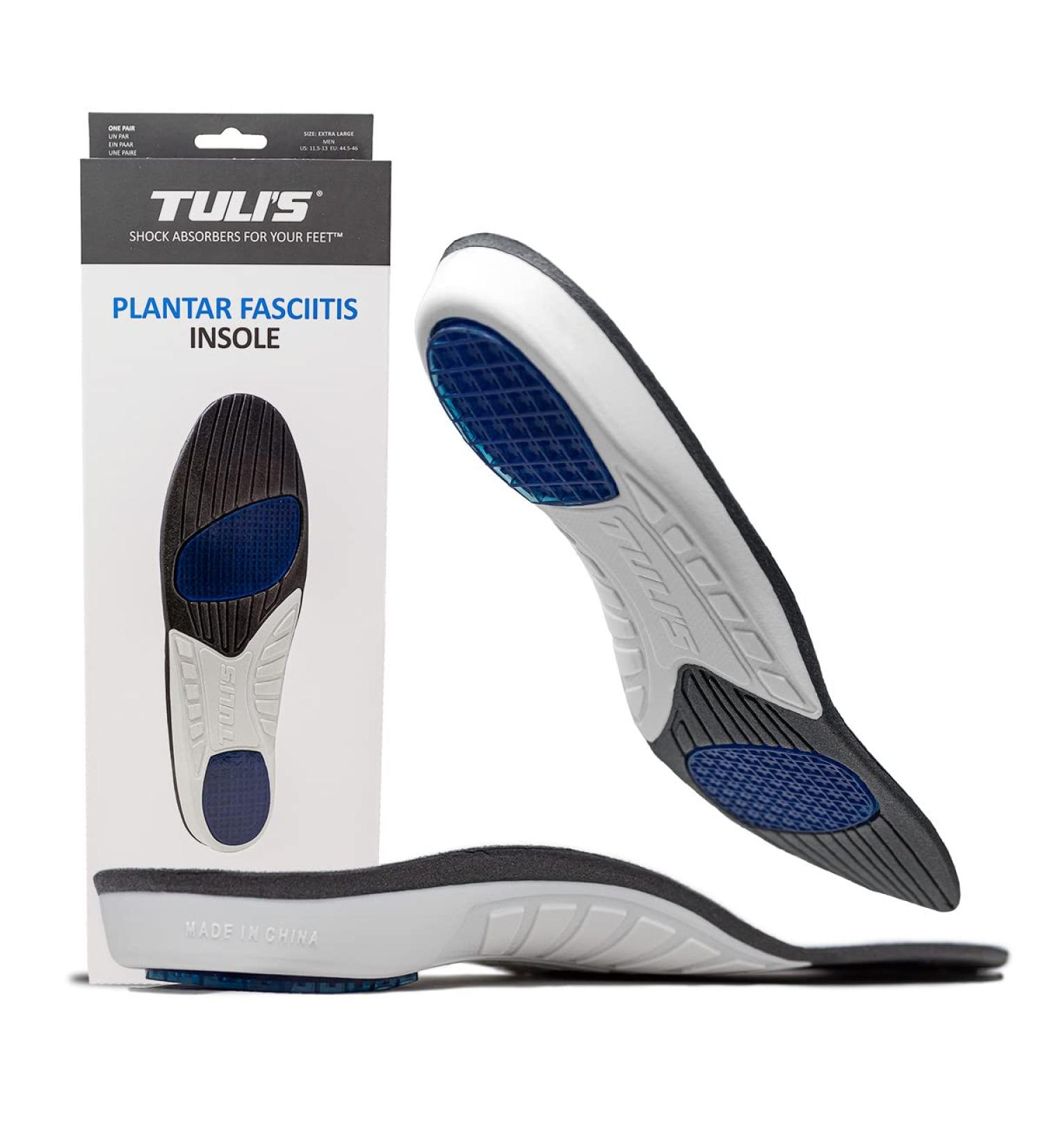 Tulis Plantar Fasciitis Insoles - Full Length Orthotic Arch Support, Shock Absorption - Large (1 Pair) - Buy Online on GoSupps.com