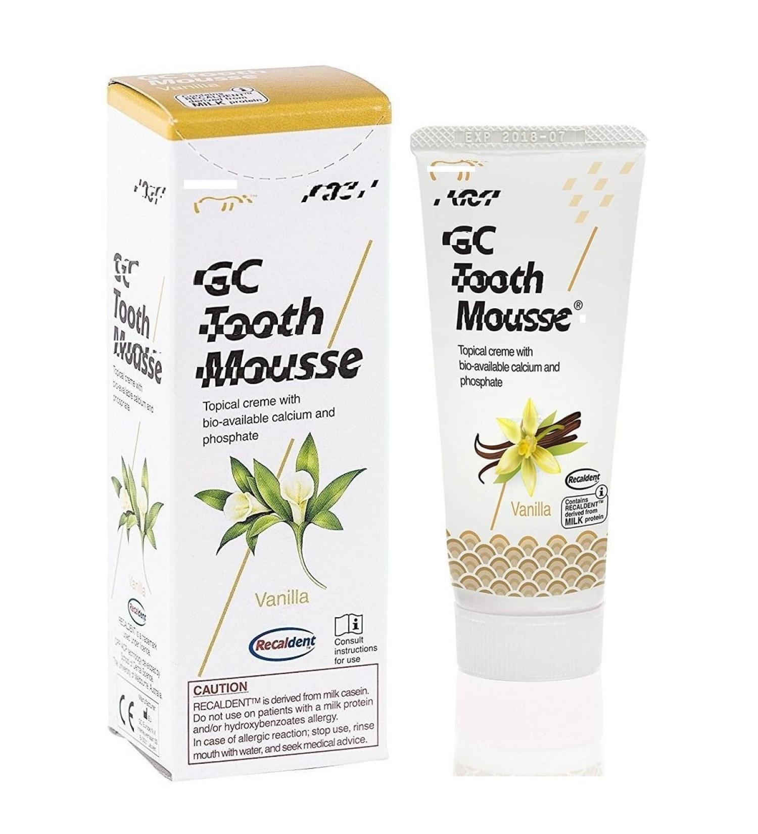 G_C ToothMousse Toothpaste Fresh Vanilla Flavour Made in USA Sugar Free - 40 Gram