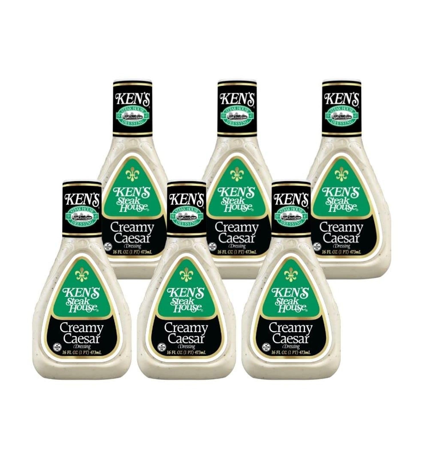 Ken's Steak House Creamy Caesar Dressing 16 FL OZ - Pack of 6 - Buy Online on GoSupps.com