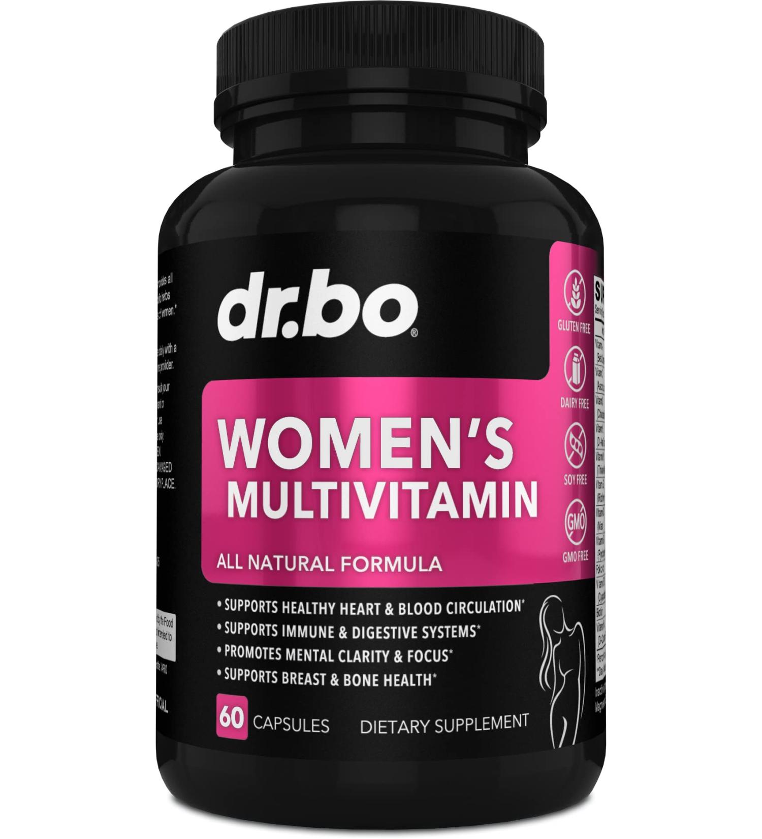 Women's Multivitamin with Magnesium, Zinc, and Minerals - Energy-Boosting Daily Supplement Capsules - Iron & Soy Free Formula - Buy Online on GoSupps.com