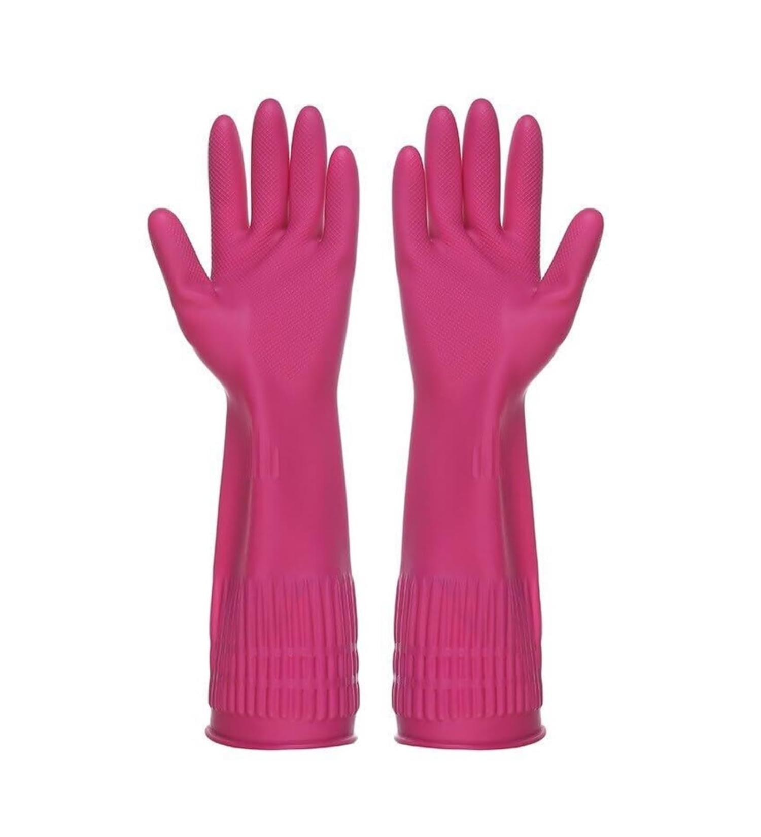 Unisex Gloves Cleaning Gloves Rubber Cleaning Gloves For Washing Long Kitchen Cleaning Accessories Dishwashing Gloves Roseo - Buy Online on GoSupps.com