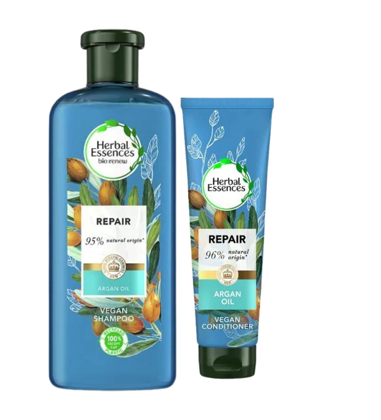  multiple MULTIPLE Smooth shiny and strong hair extensions containing organic plant essences: Renew Argan Oil Shampoo and Conditioner - Buy Online on GoSupps.com