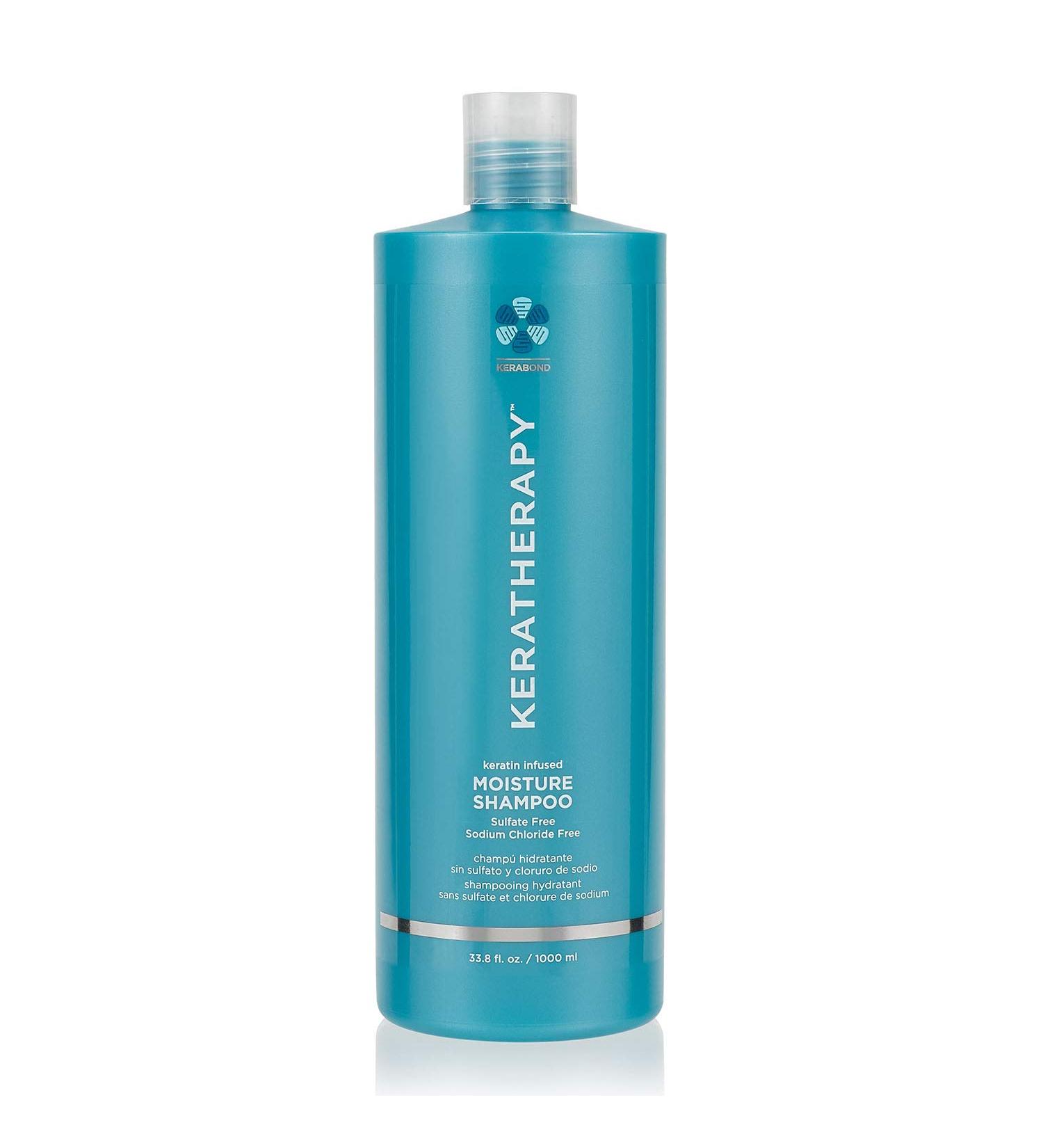 KERATHERAPY Keratin Infused Moisture Shampoo 33.8 fl. oz. - Anti Frizz Moisture Shampoo with Kerabond Technology - for Oily Scalp and Dry Ends - Aloe Vera, Willow Bark - Sulfate & Paraben Free - Buy Online on GoSupps.com