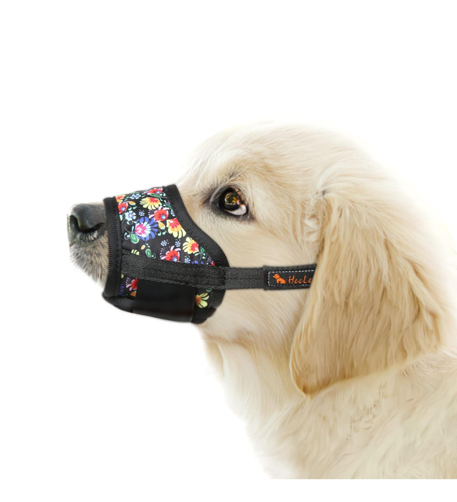 Heele Dog Muzzle - Soft Nylon Print Muzzle for Dogs | Breathable Air Mesh Design - International Shipping Available - Buy Online on GoSupps.com