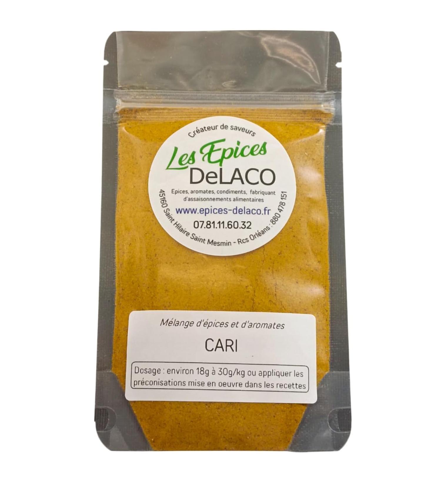 CARI 250g L ... m langes d' pices herbes aromates condiments piments pour viandes poissons l gumes marinades salades barbecue - Les EPICES DeLACO - Buy Online on GoSupps.com