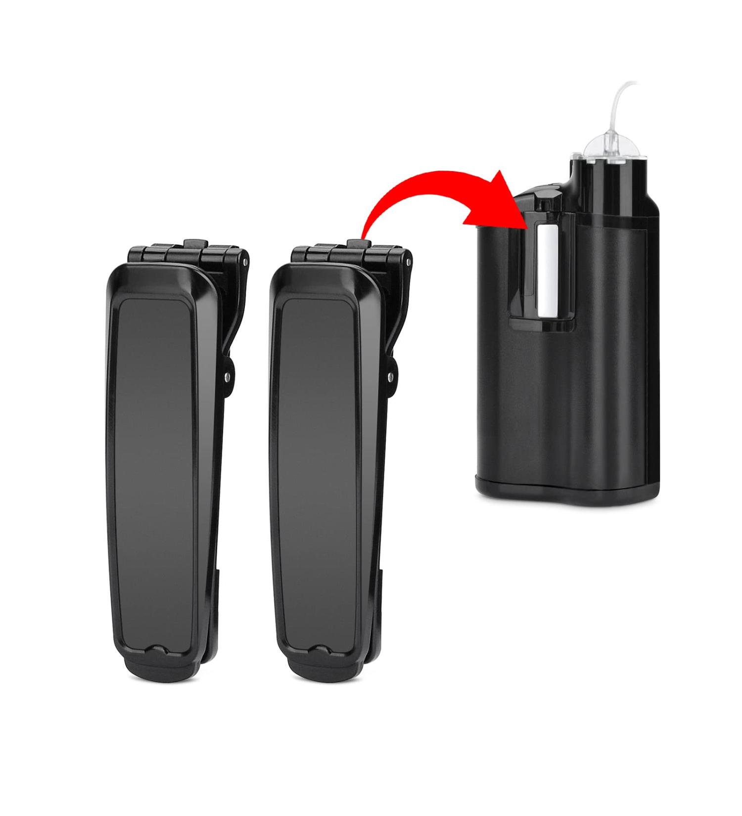 iGuerburn 2-Pack Belt Clip for Medtronic MiniMed Insulin Pumps (Black) - Compatible with 770G, 670G, 780G, 630G, 640G - 2pcs - Buy Online on GoSupps.com