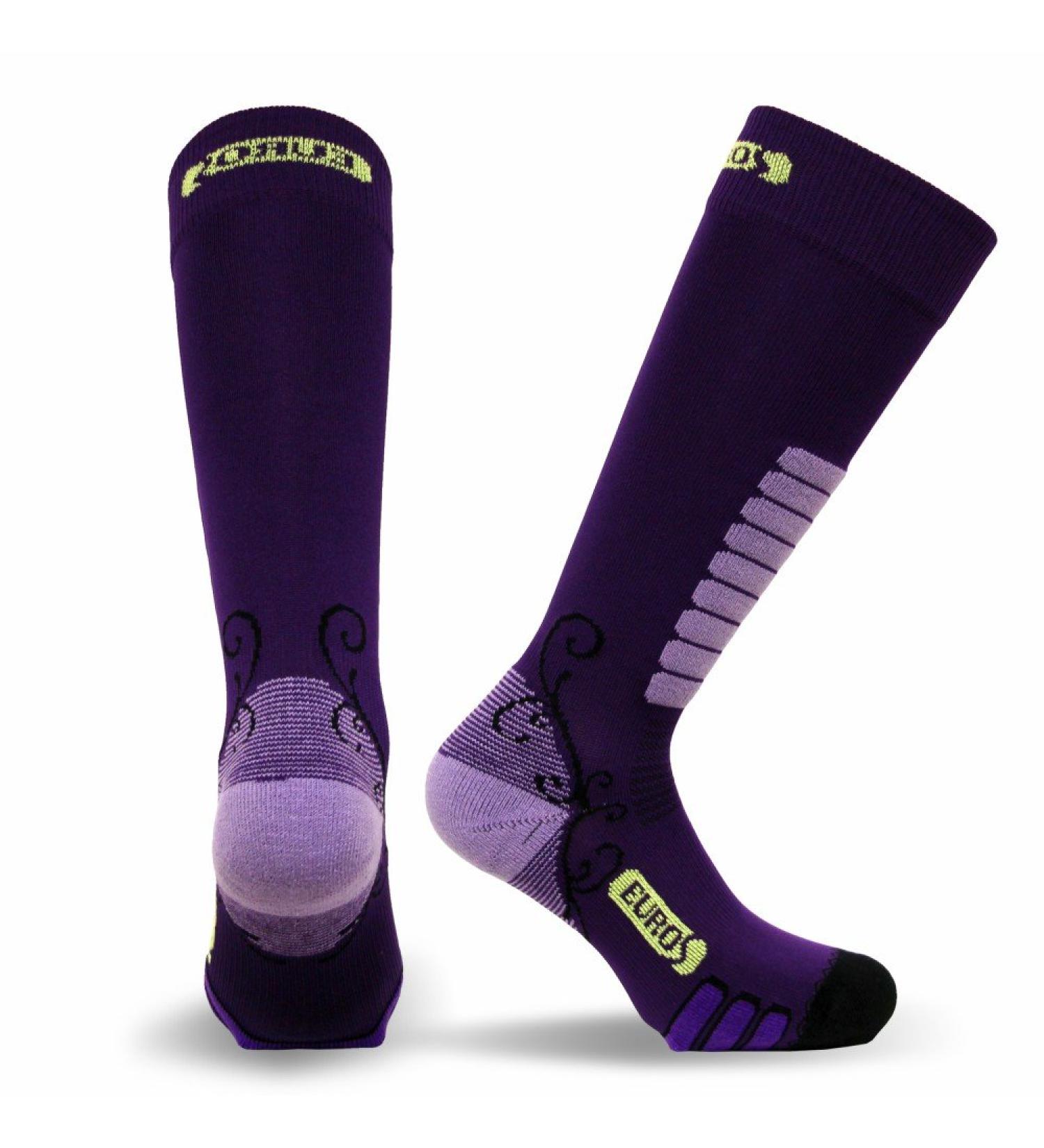 Eurosock Sweet Silver OTC Ski Socks - Women's 8311W - Medium Purple - Buy Online on GoSupps.com