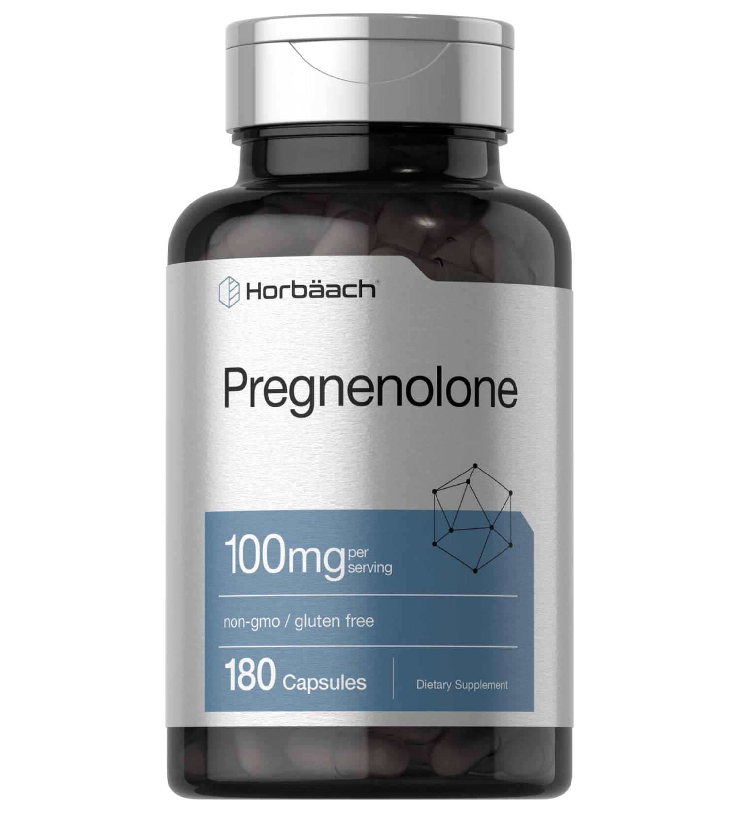 Horb ach Pregnenolone 100mg | 180 Capsules | Non-GMO and Gluten Free Supplement - Buy Online on GoSupps.com