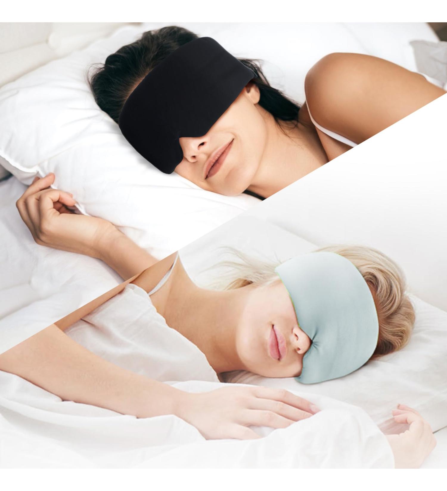 BLSSNZ Dual-Sided Light Blocking Eye Masks for Side Sleepers - Adjustable Velcro, Grey & Black - Ideal for Travel, Nap, Yoga - All-Season Sleep Mask for Men and Women - Buy Online on GoSupps.com