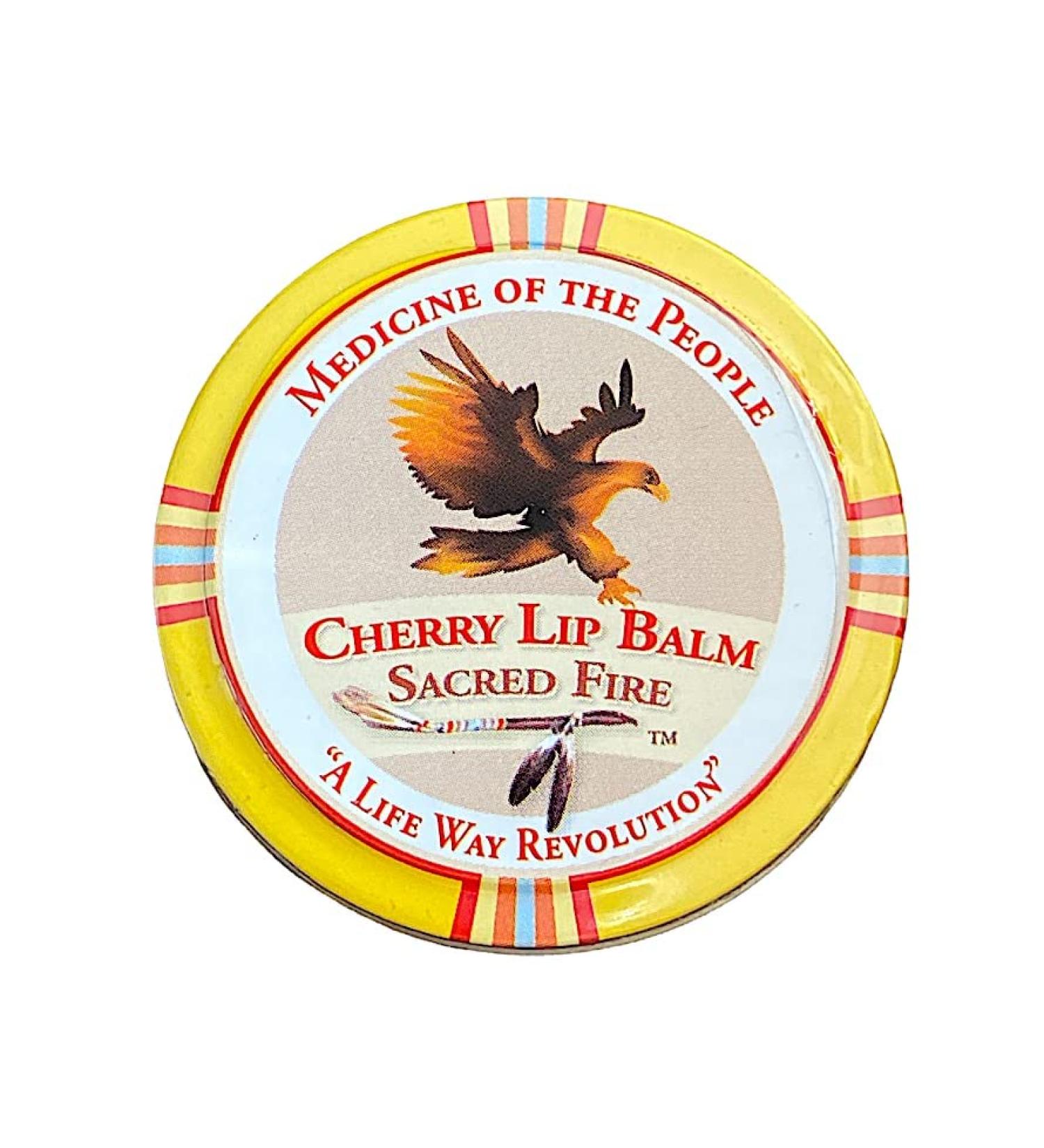 Navajo Cherry Lip Balm - 3 Tins Sacred Fire - 0.75 oz - Perfect Christmas Stocking Stuffer - Powwow Gift - Buy Online on GoSupps.com