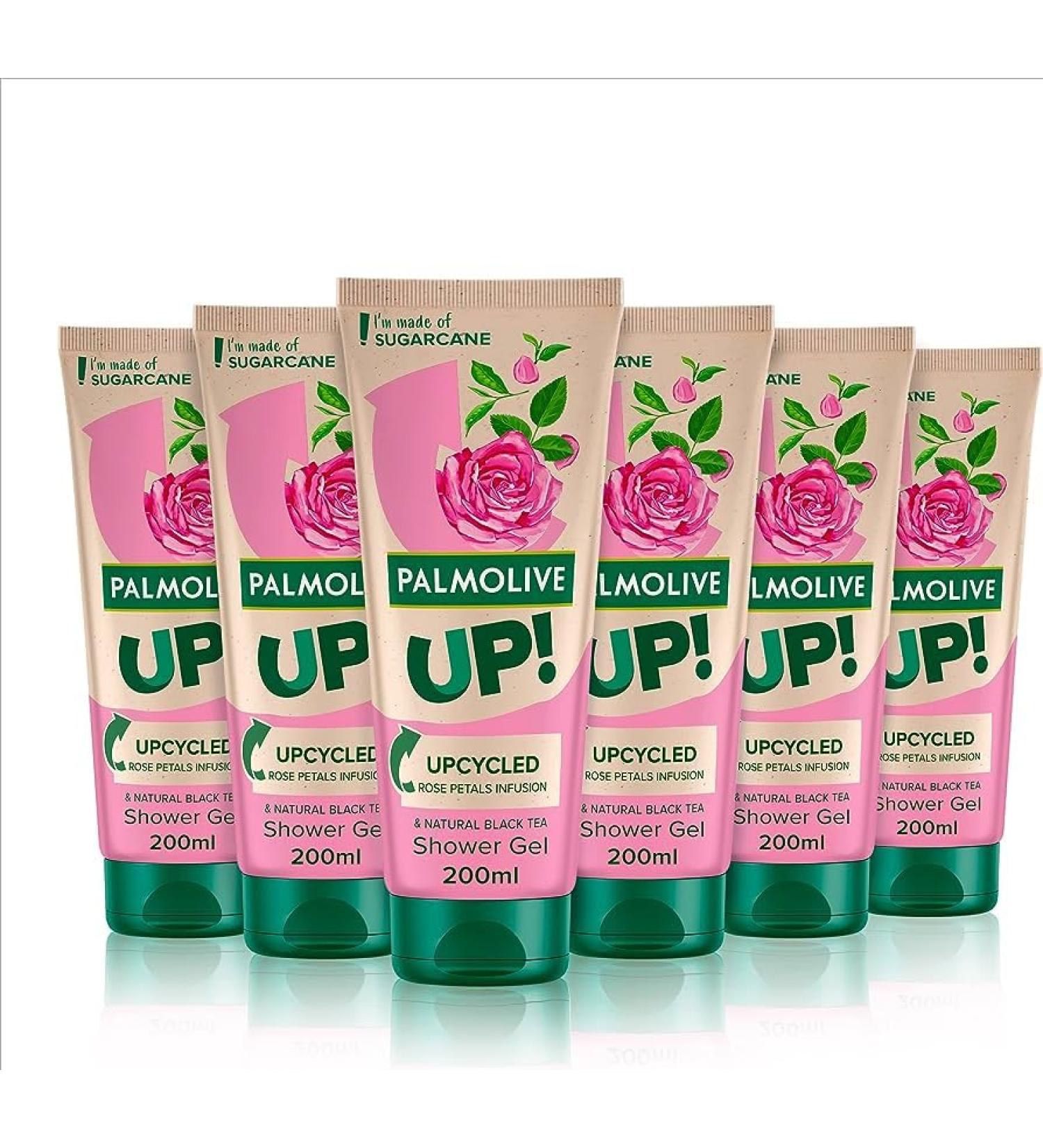 Palmolive Up. Upcycled Rose Petals Infusion and Natural Black Tea Shower Gel 200ml 6 pack