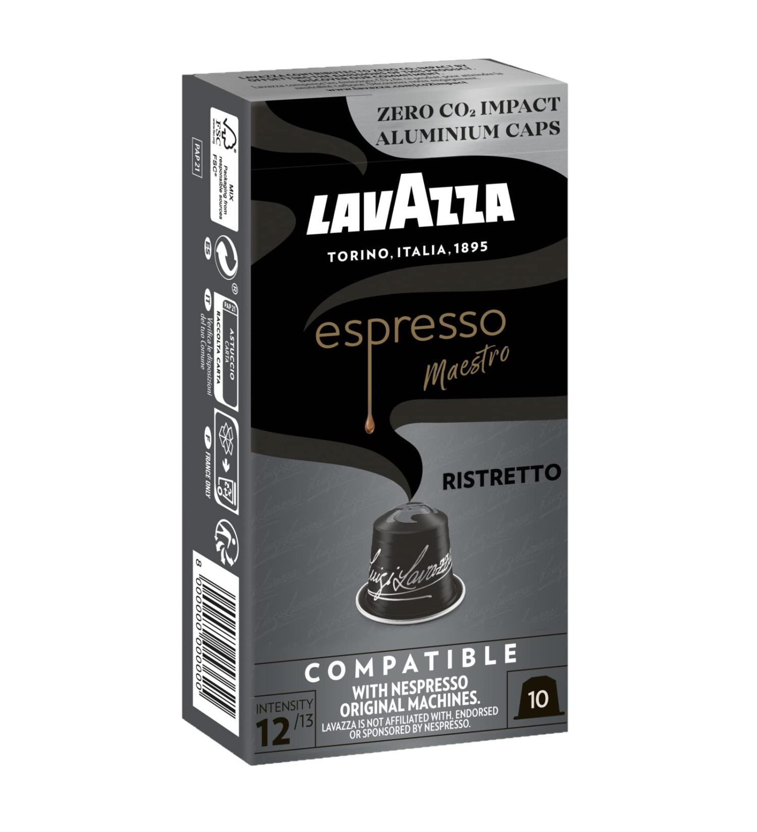 Buy Lavazza Dark-Roast Espresso Ristretto - Full-Bodied Nespresso Compatible Capsules (10 Pack) - International Shipping Available - Buy Online on GoSupps.com