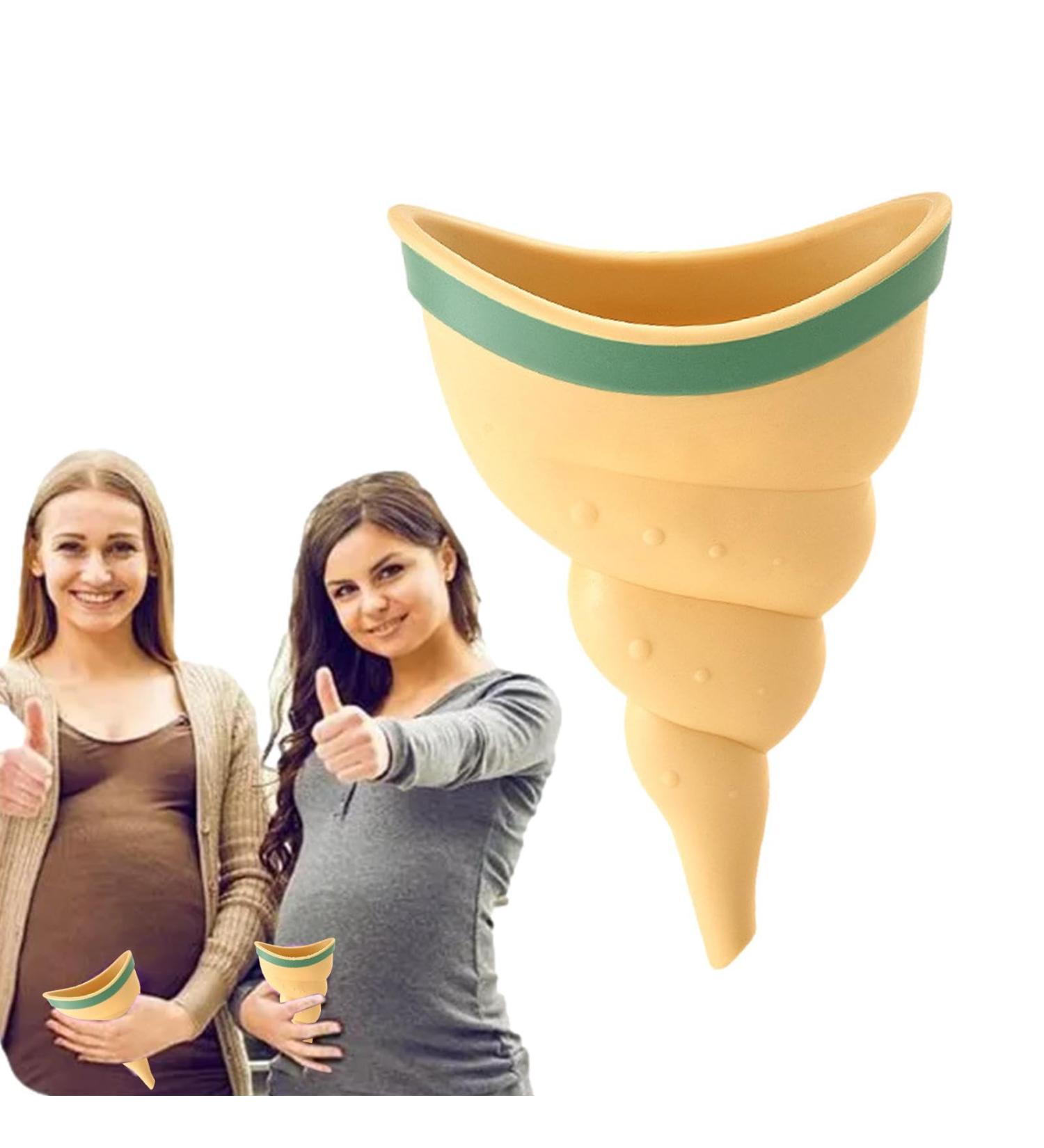 Female Urinal - Spill Proof Female Urinal Device for Women Standing Up to Pee - Travel Urinal for Female Pee Funnel Reusable Women Pee Cup for Hiking Camping Picnic Dtt Conch Shape + Stability Ring Light Yellow - Buy Online on GoSupps.com